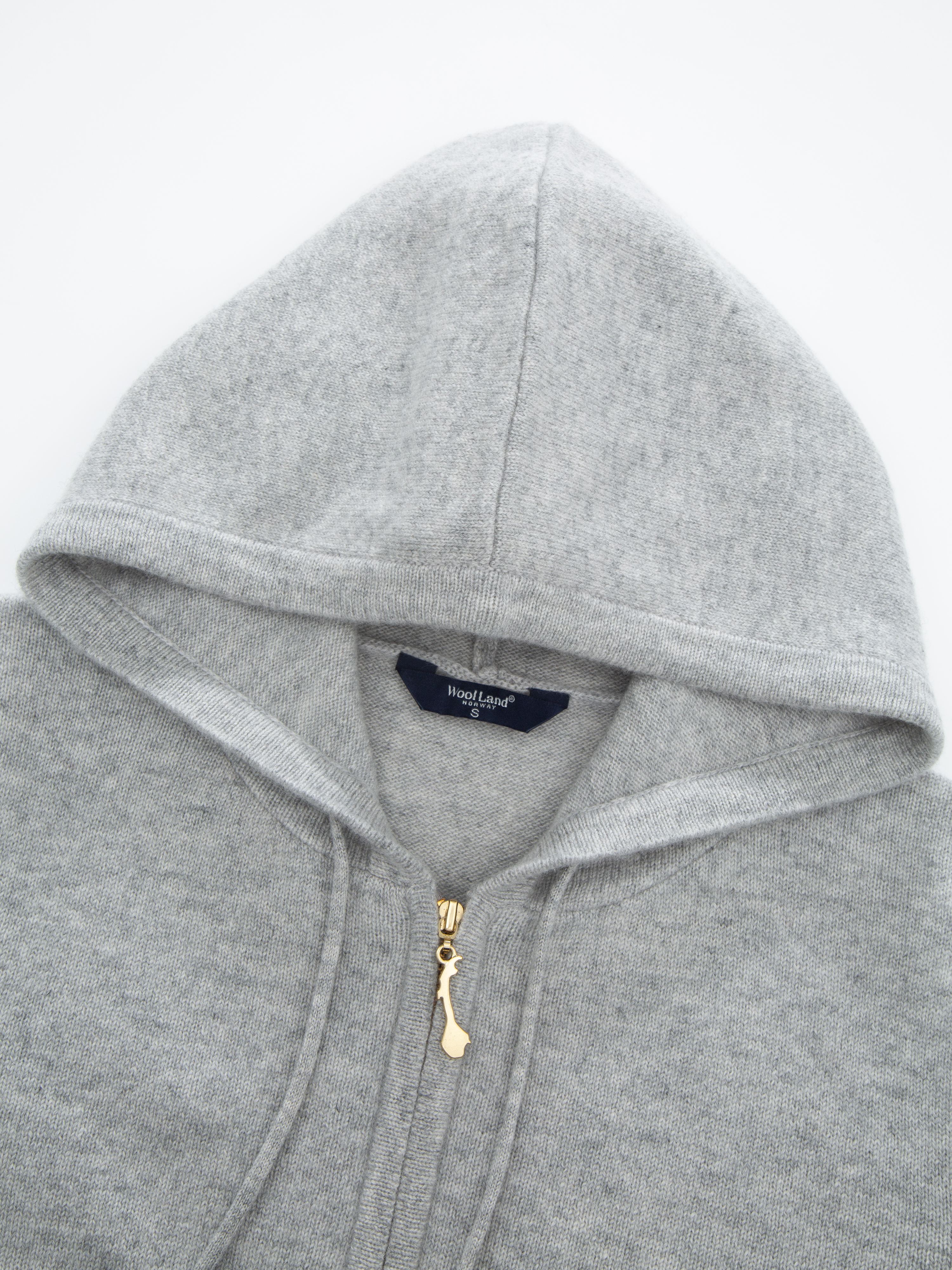 Stortoppen Cashmere Hood Jacket Grey Melange