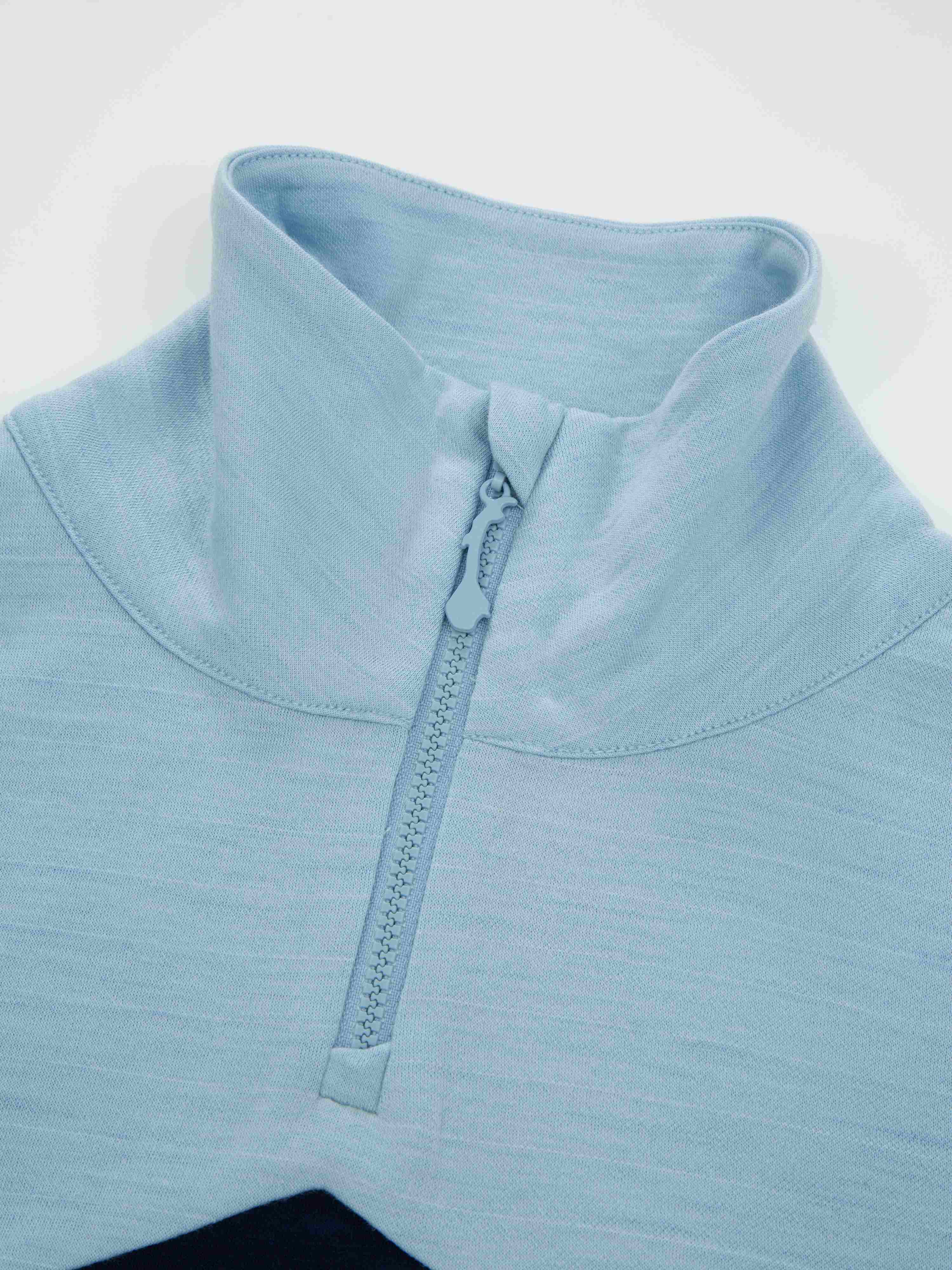 Vegglifjell Merino Half-zip Light Sky