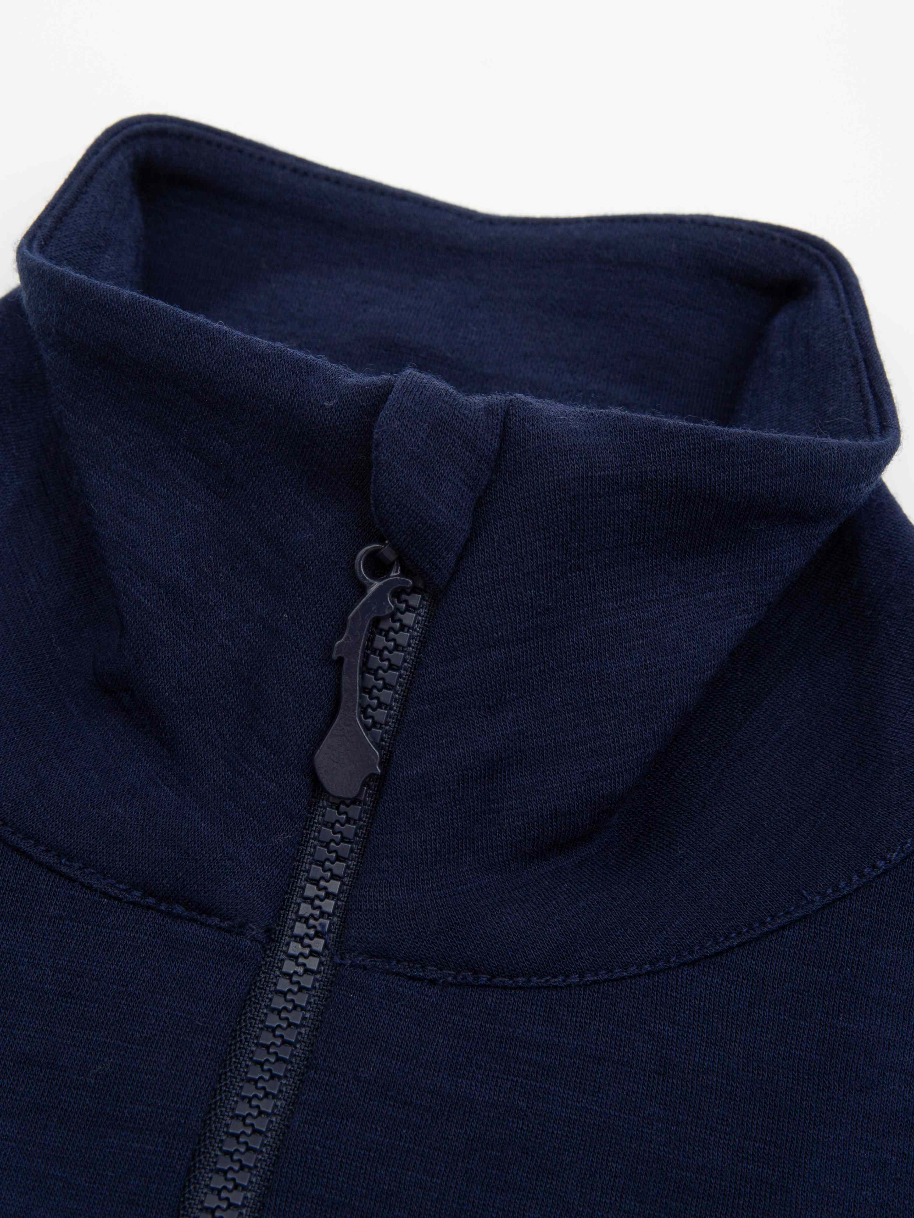 Vegglifjell Merino Half-zip Blue Ink / Snow White
