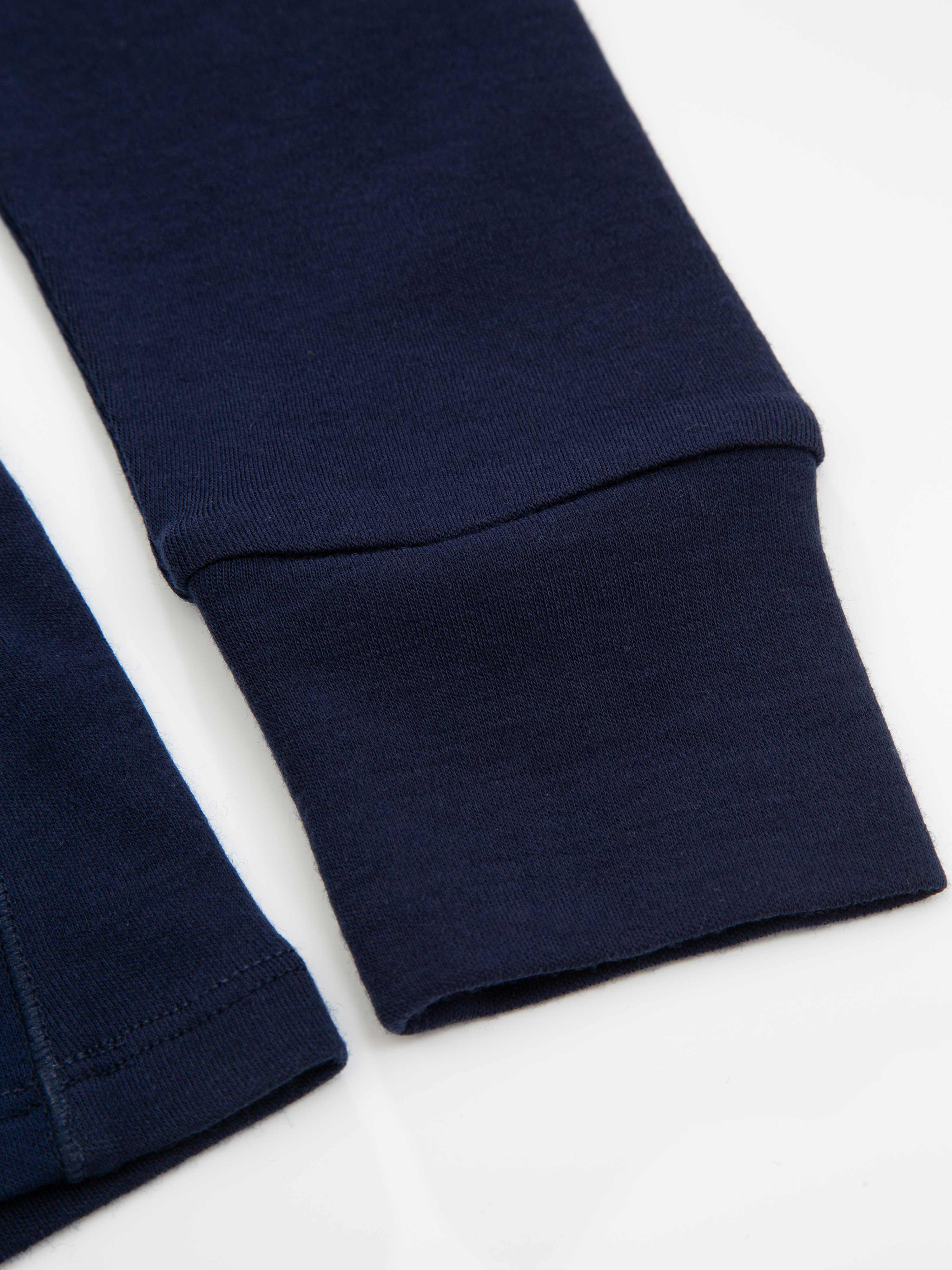 Vegglifjell Merino Half-zip Blue Ink / Snow White