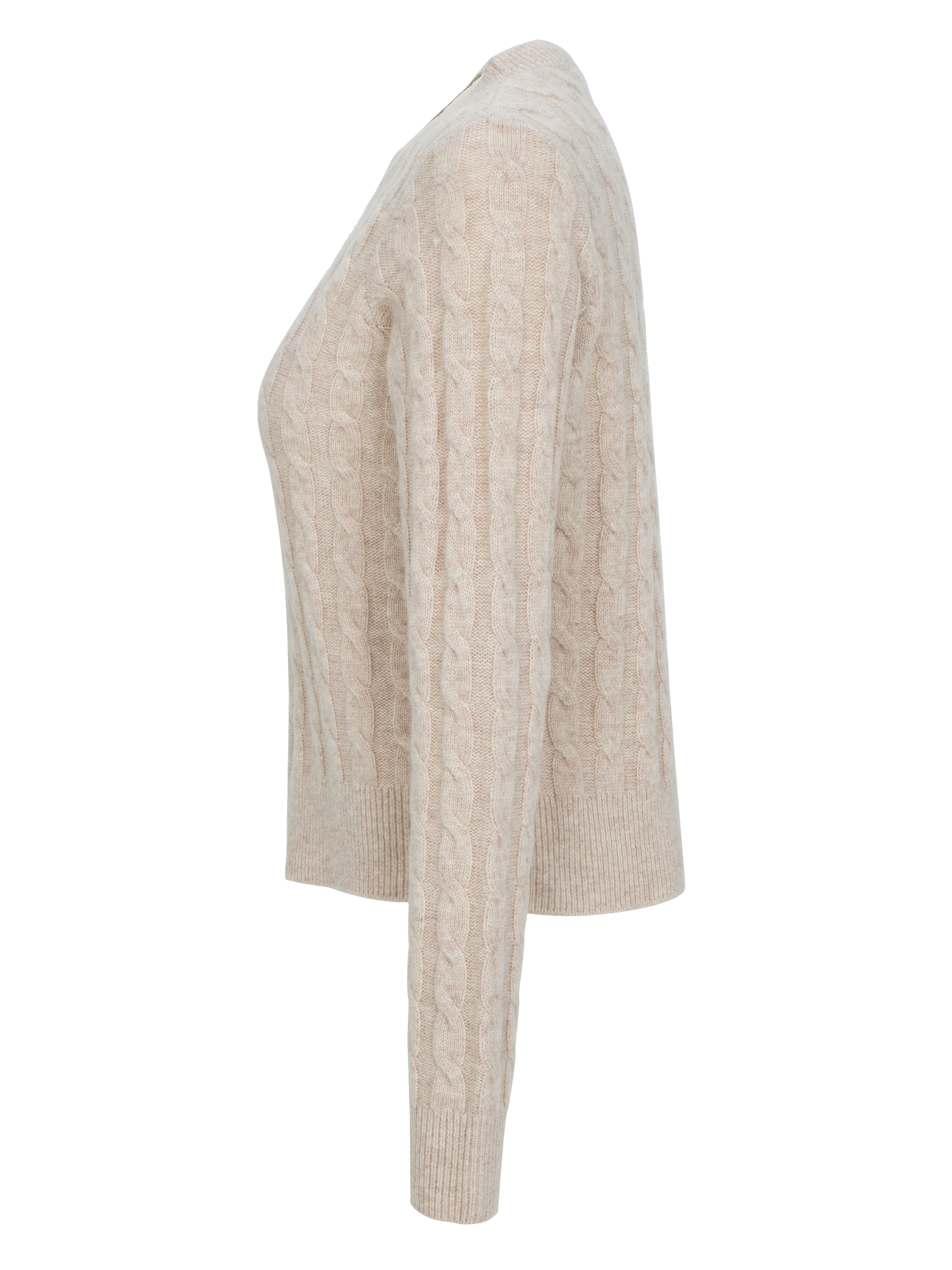 Vesttoppen Kabelstrikket genser Beige