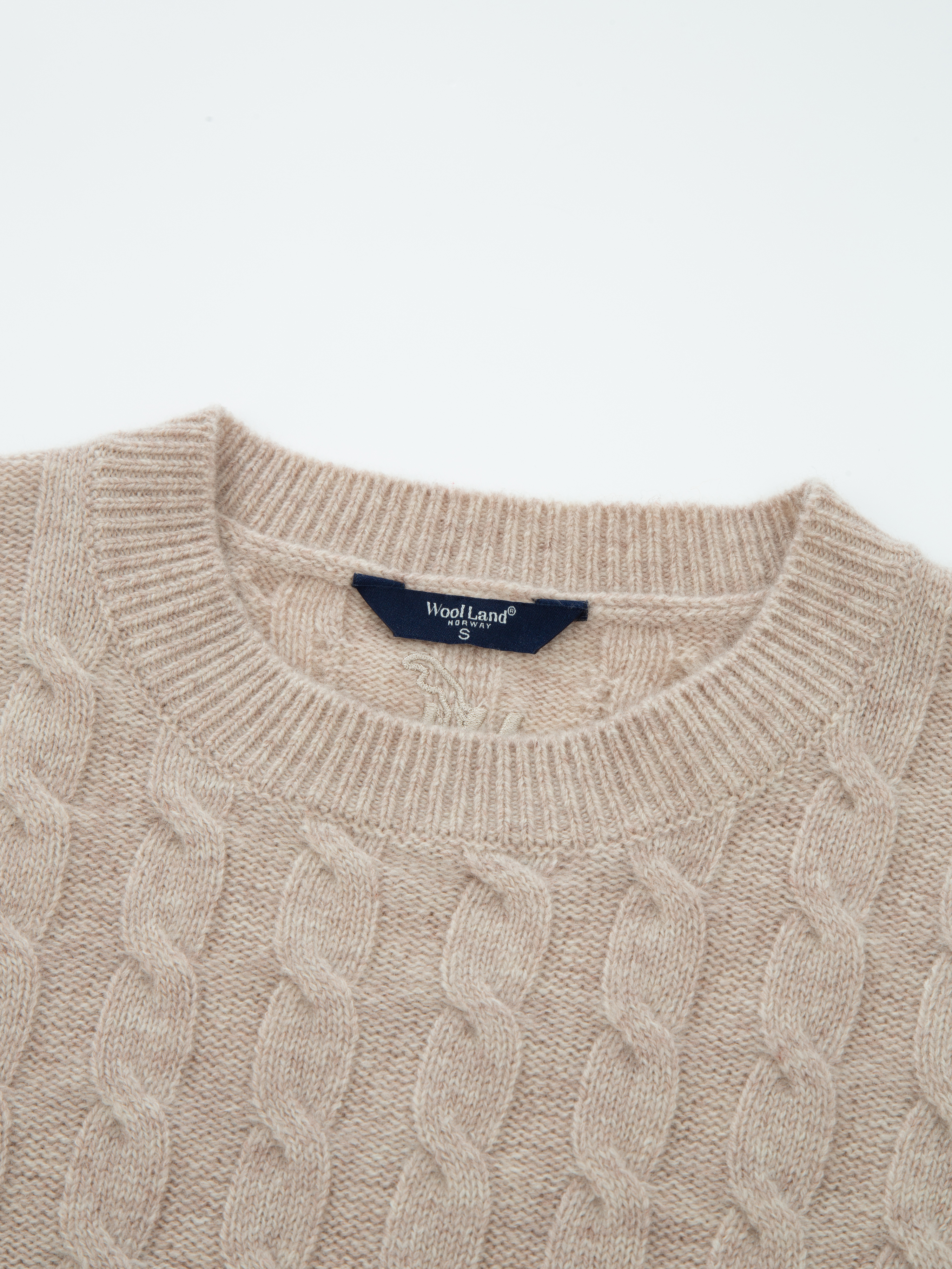 Vesttoppen Kabelstrikket genser Beige