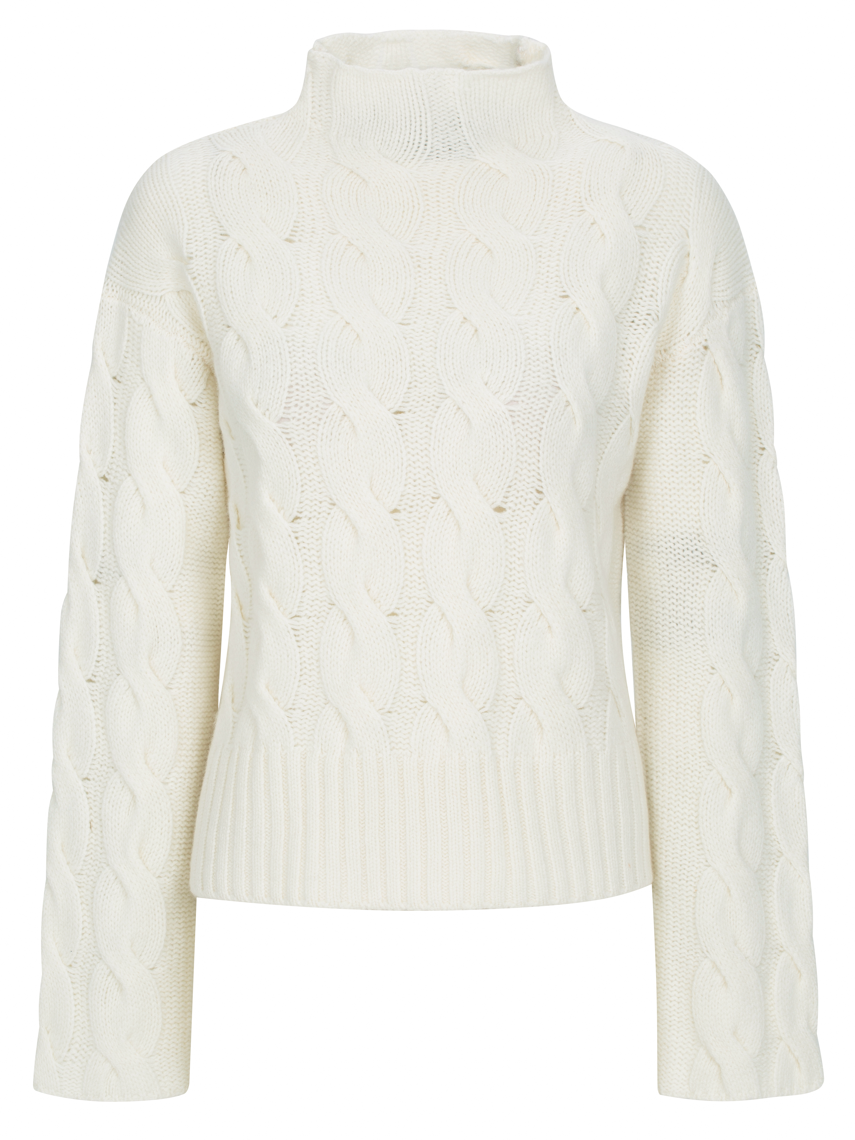 Vindfjellet Cable Sweater Woman White