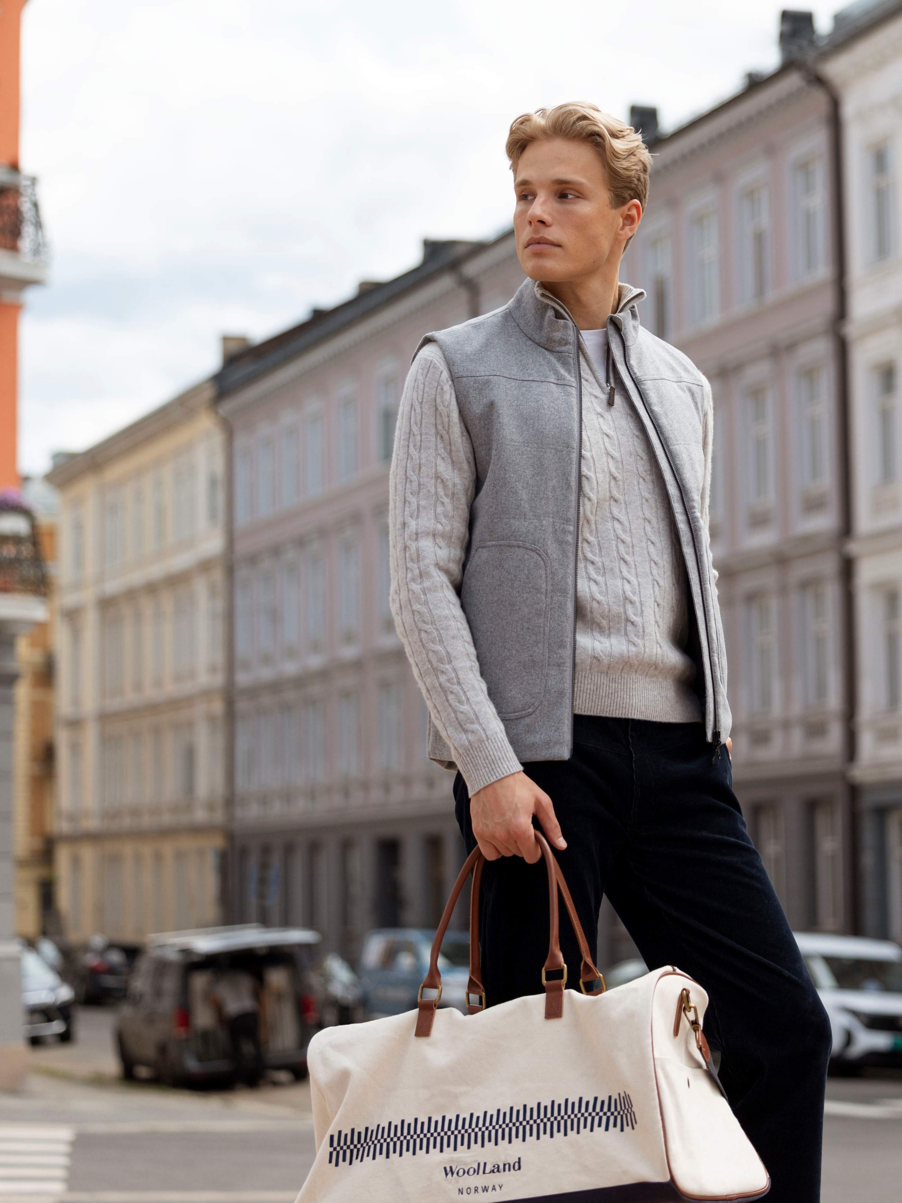 Numedalsvågen Kashmir genser  Grey Melange