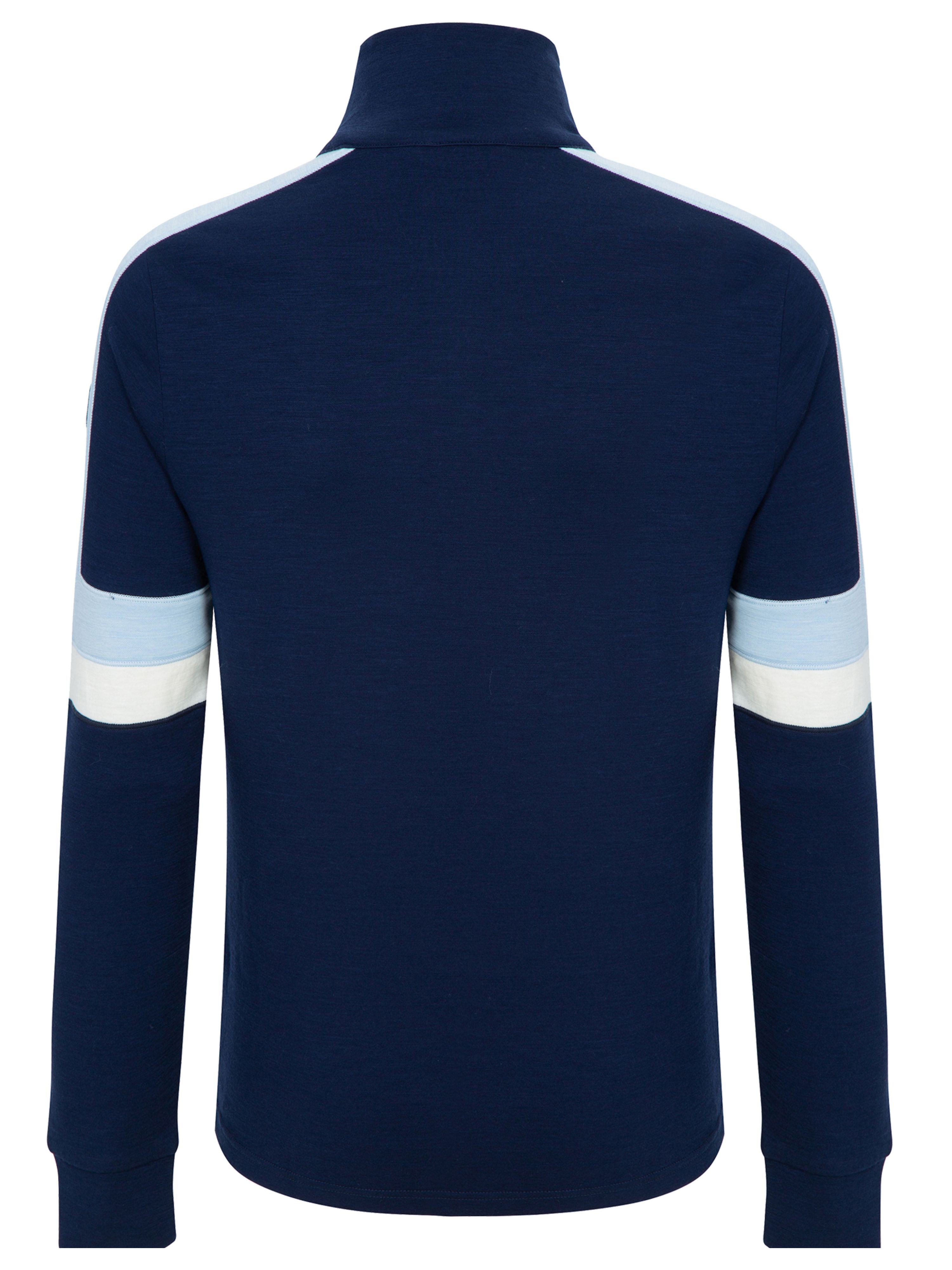 Rauland Merino Base Layer Top Blue Ink / Snow White