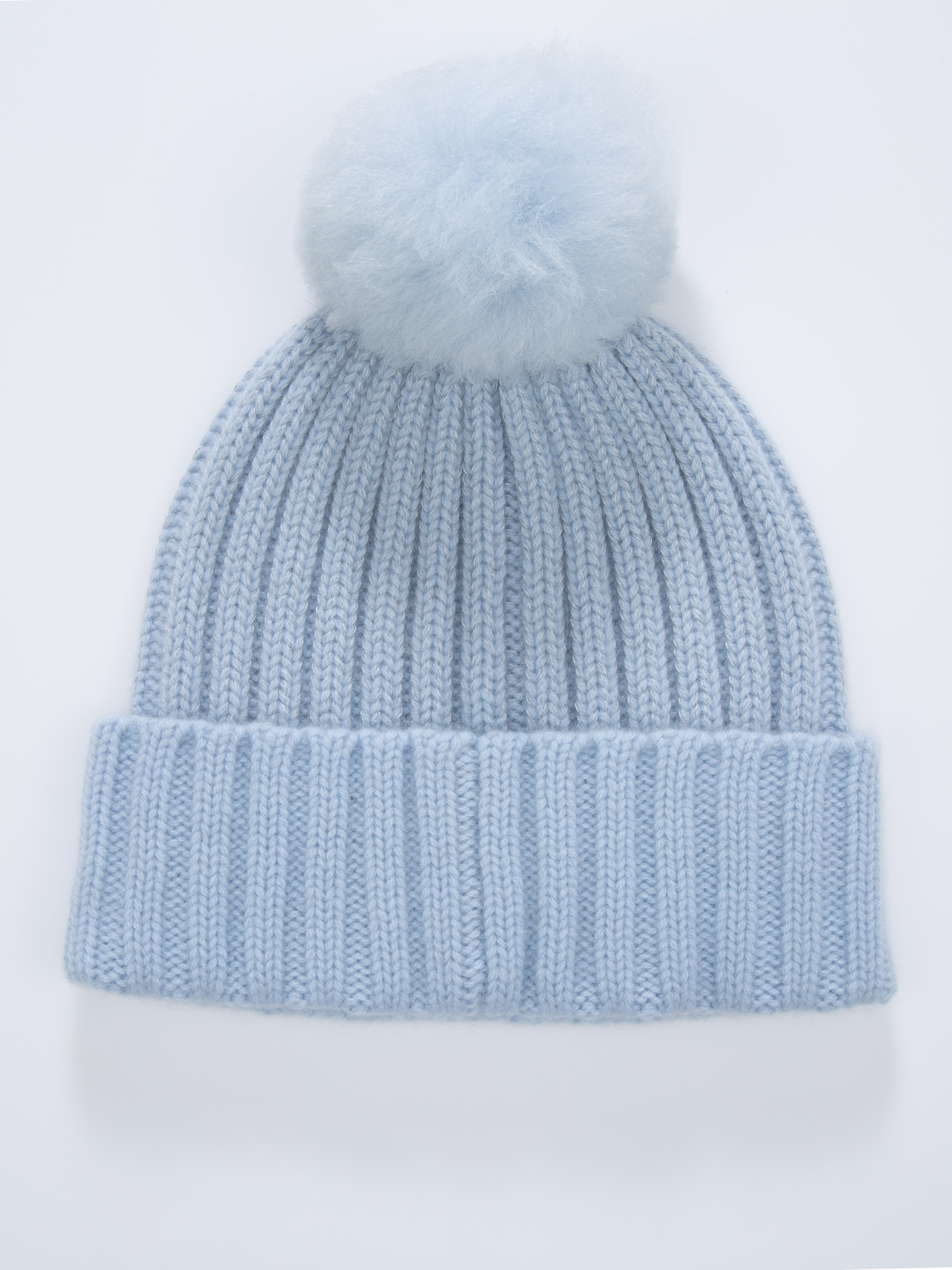 Moss Cashmere Hat Light Sky