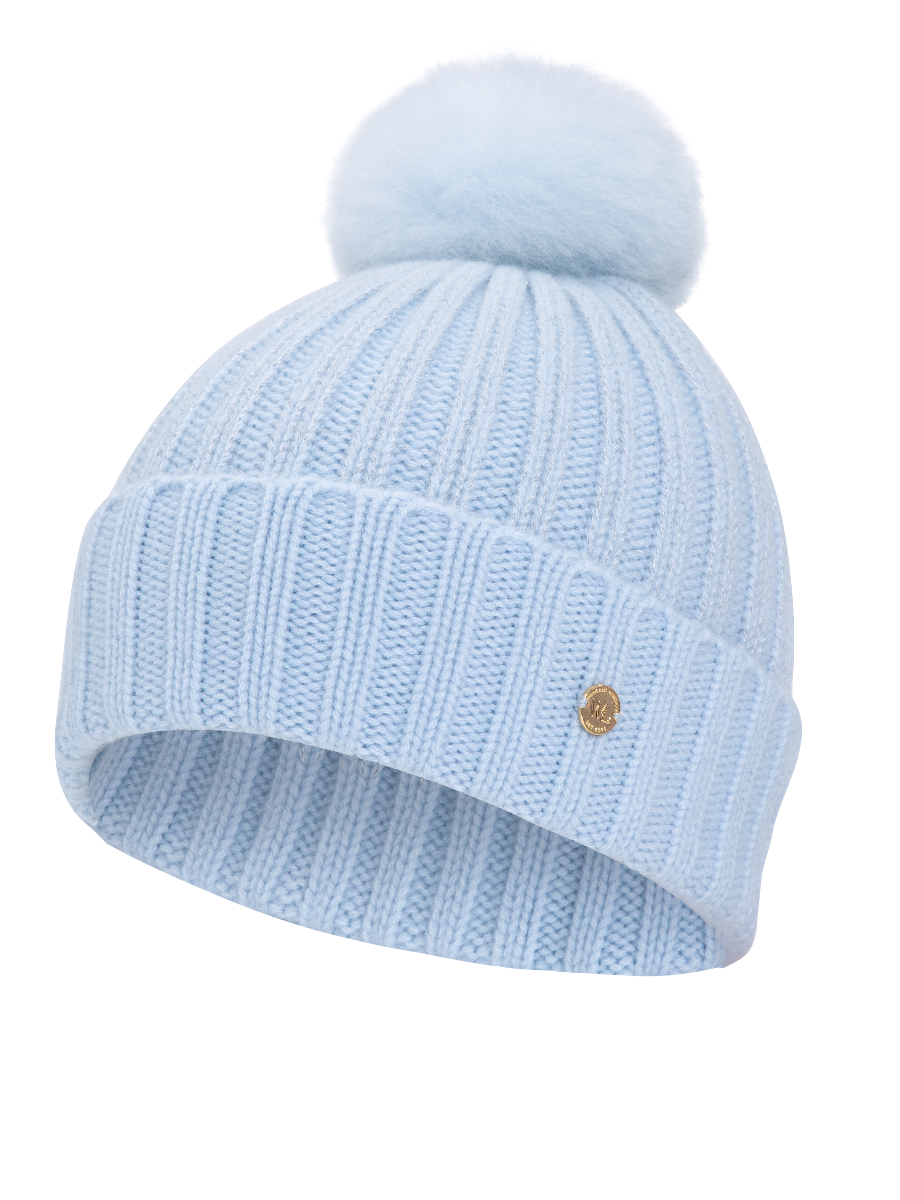 Moss Cashmere Hat Light Sky