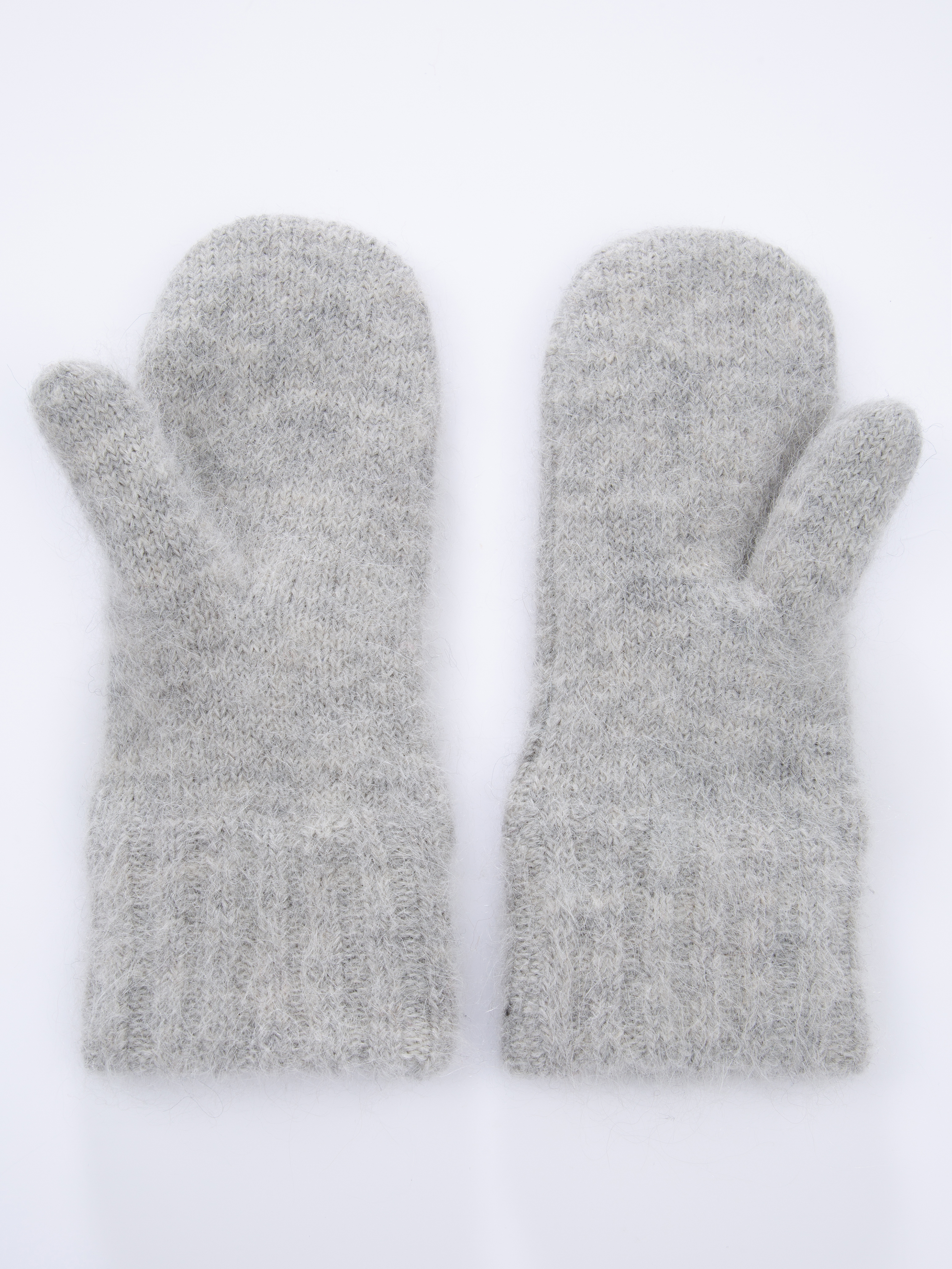 Raulandtind Knitted Mittens  Grey Melange
