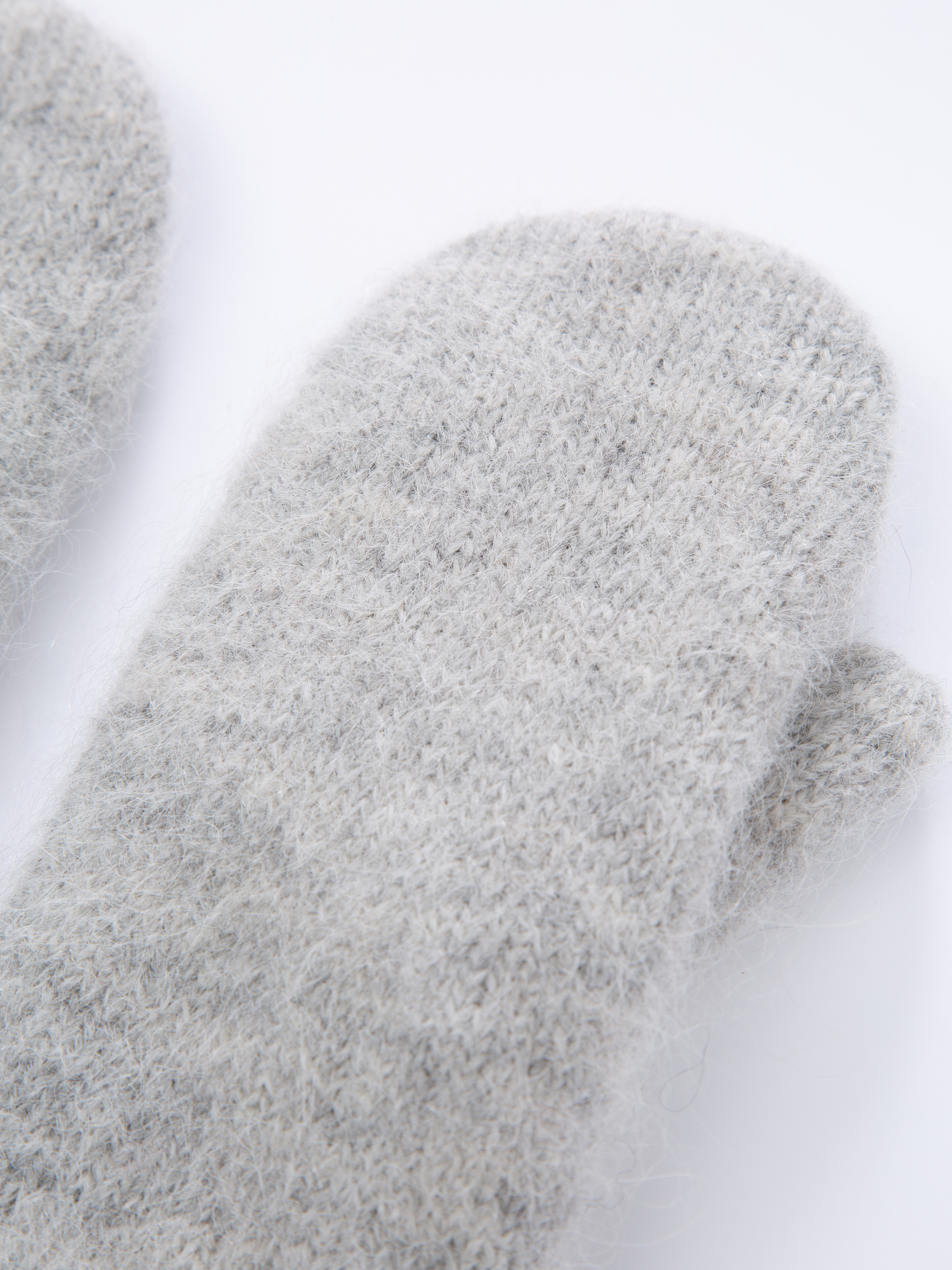 Raulandtind Knitted Mittens  Grey Melange
