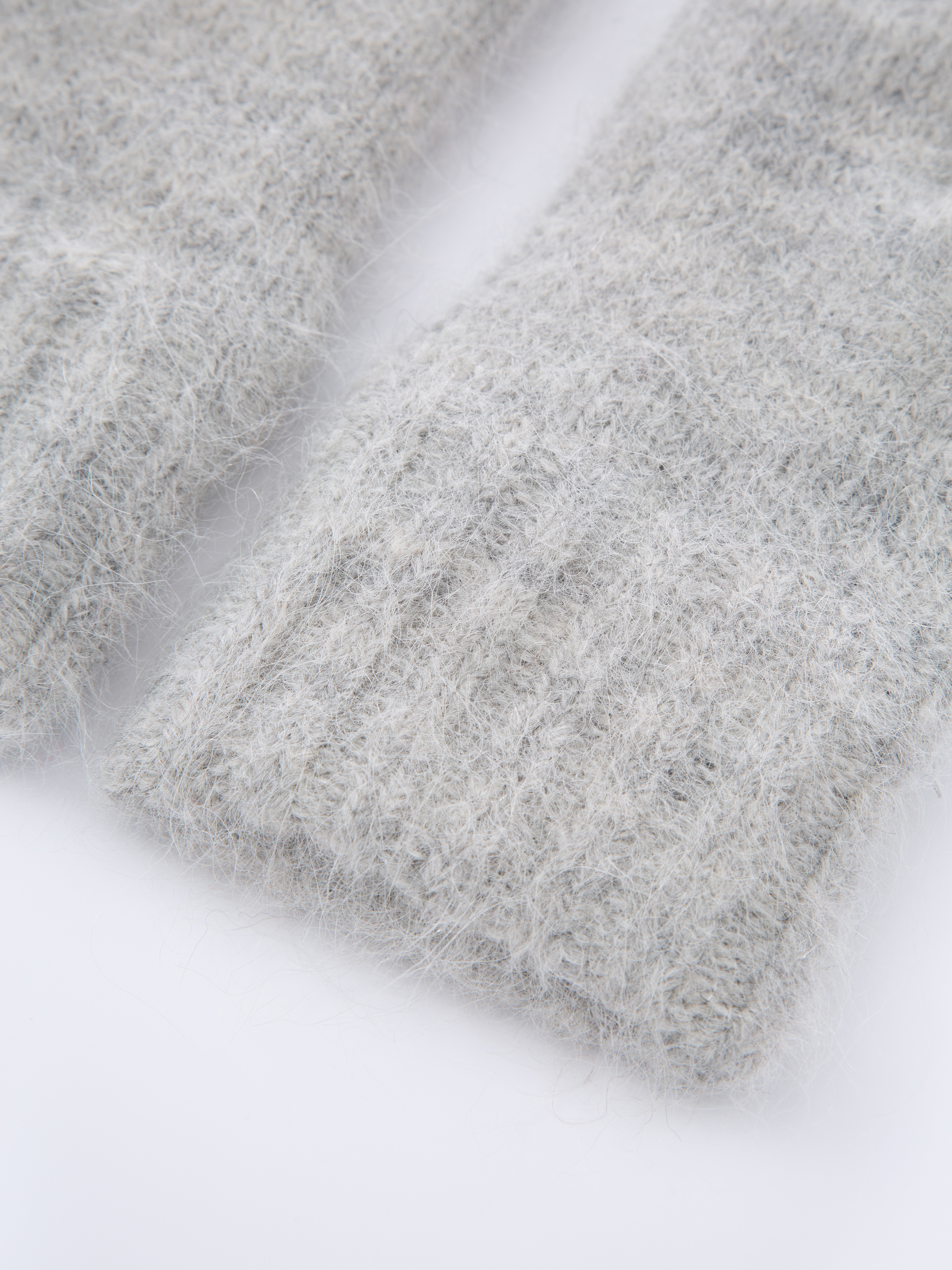 Raulandtind Knitted Mittens  Grey Melange
