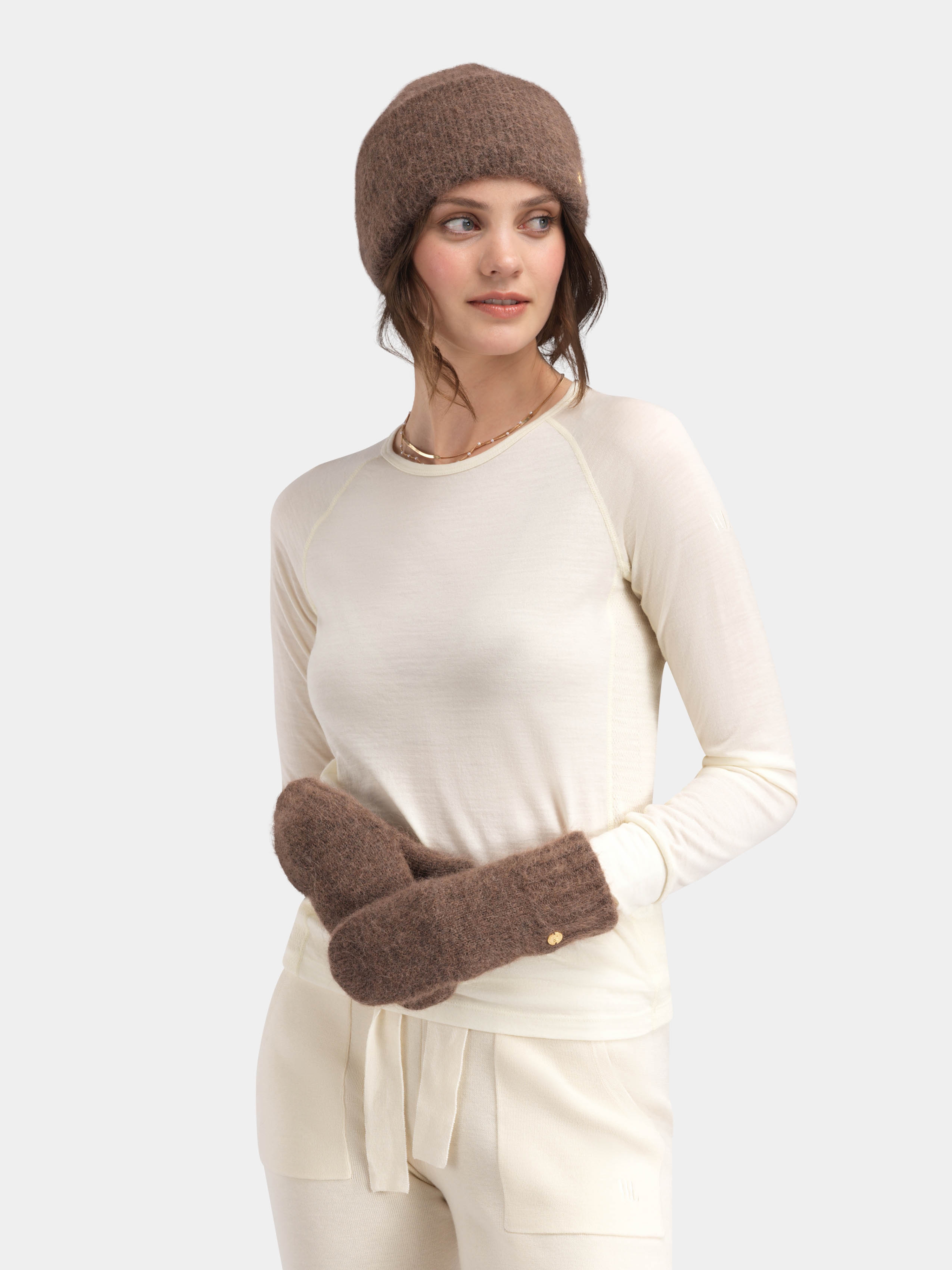 Raulandtind Knitted Mittens  Mocca