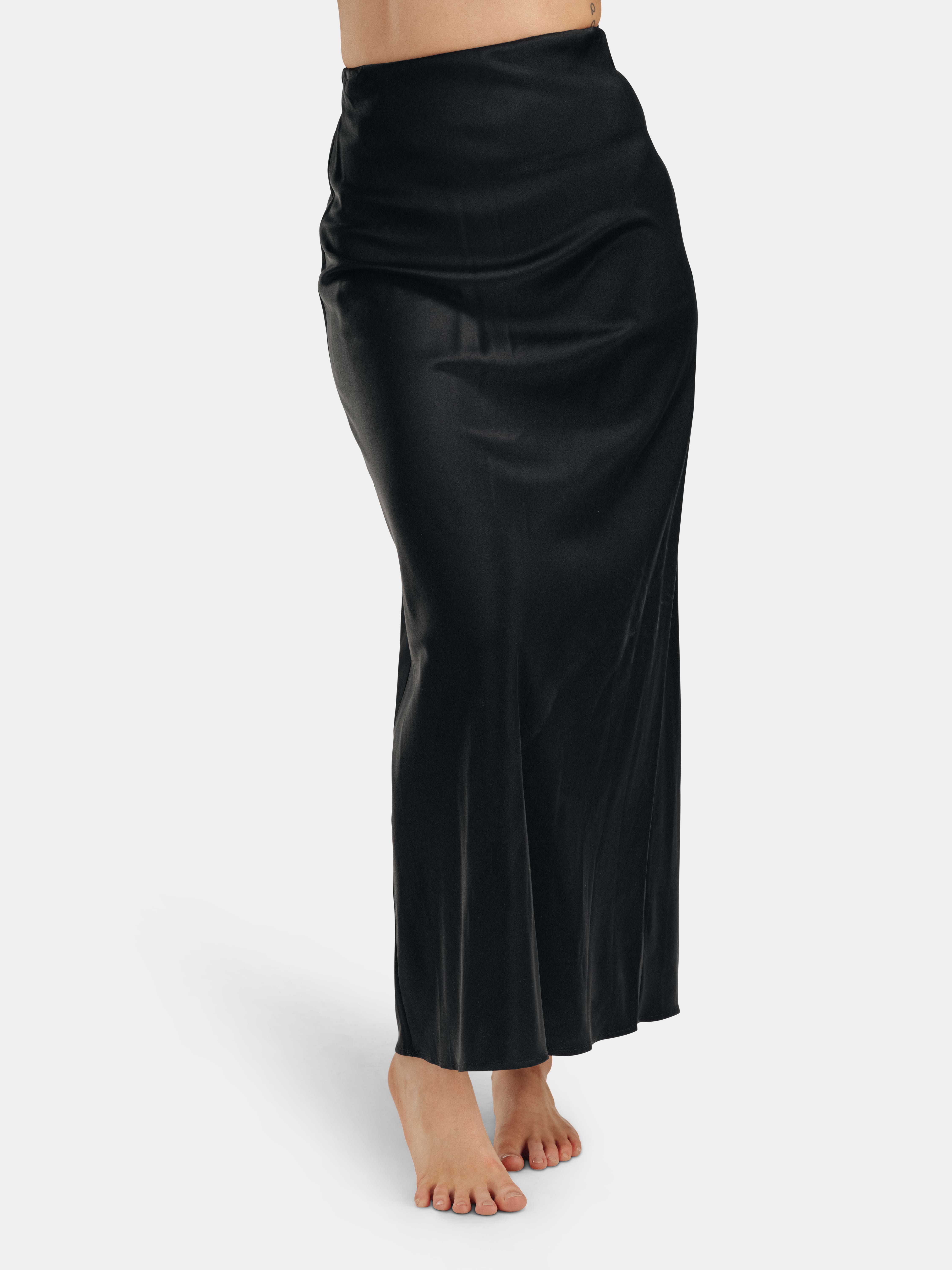 Glittertind Silk Skirt Woman Black
