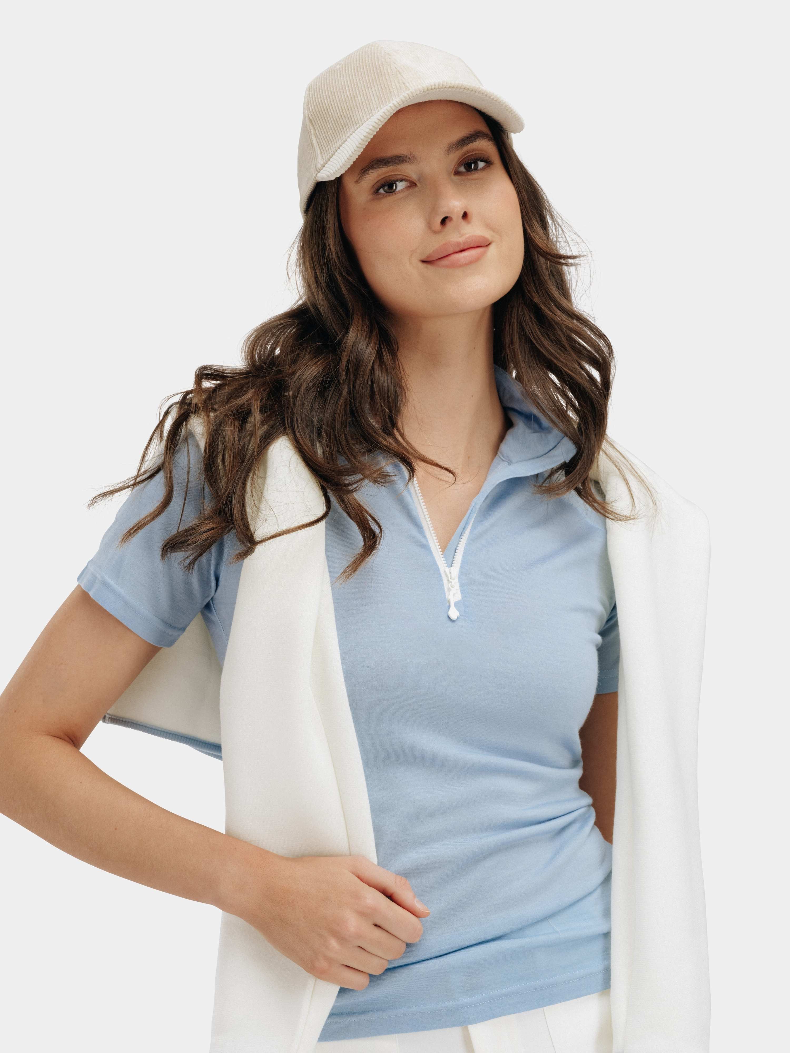 Hilleknuten Short Sleeve Top Light Sky