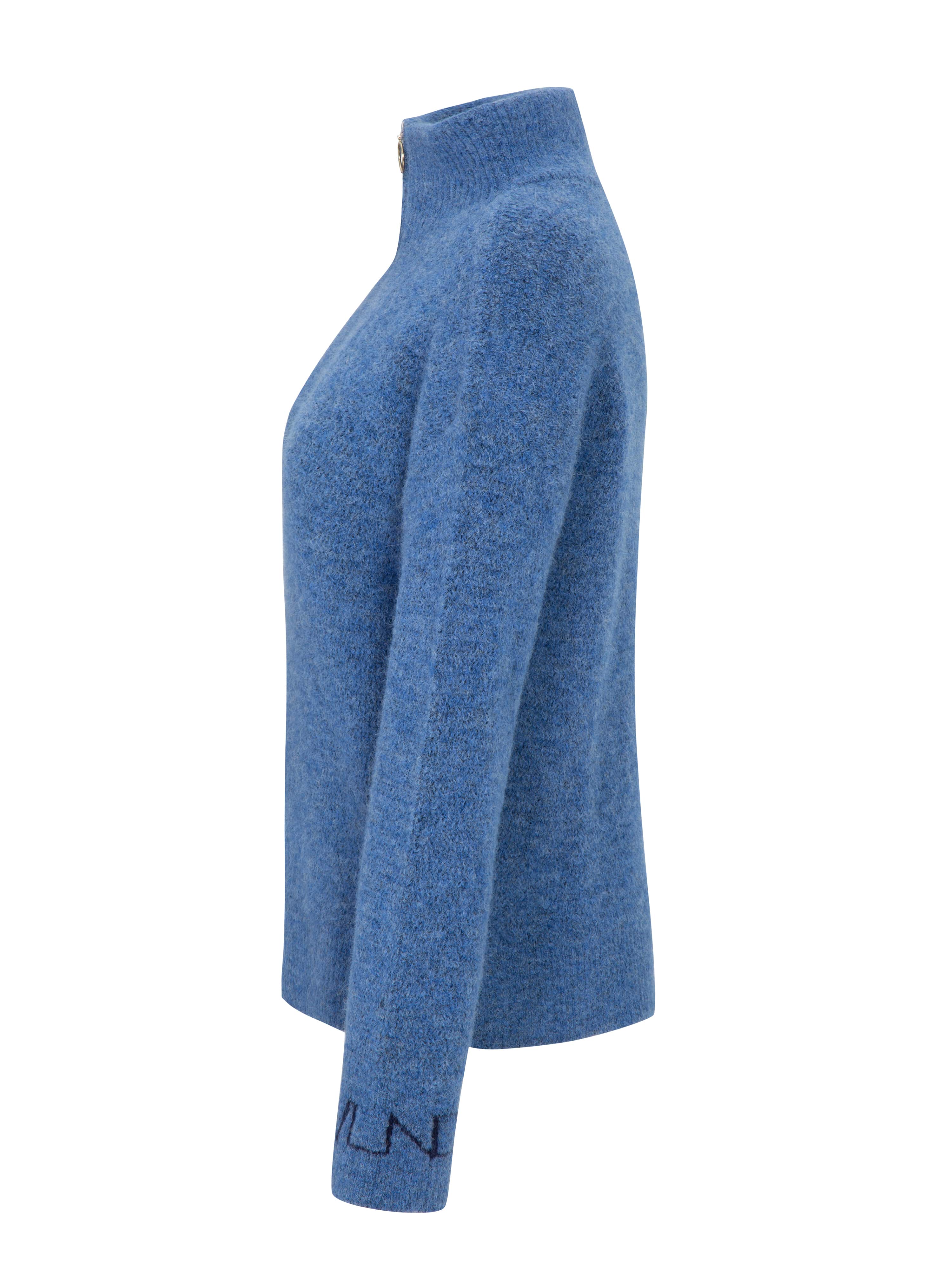 Loen Alpaca Wool Knit Sweater Blue Wave