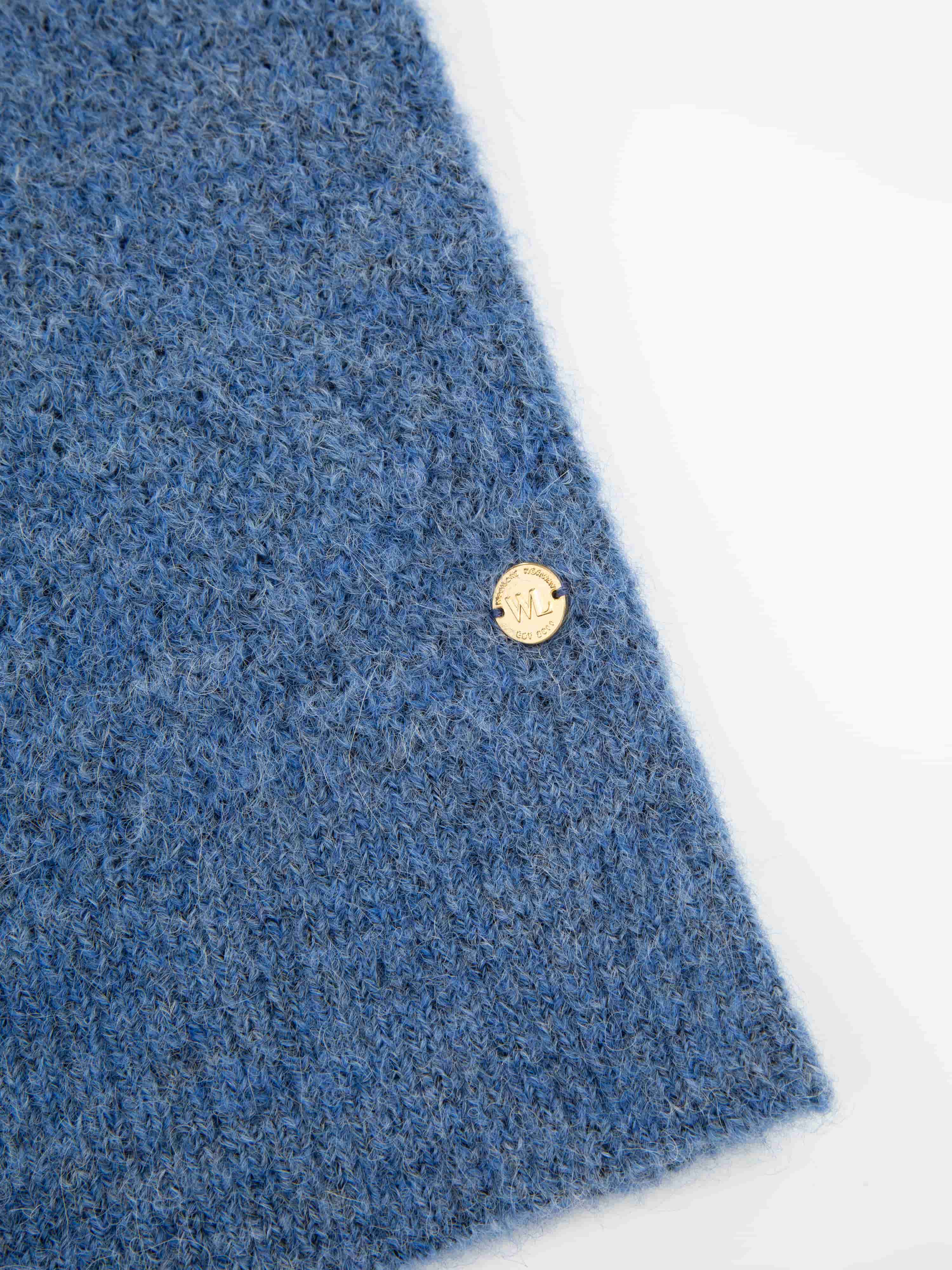 Loen Alpaca Wool Knit Sweater Blue Wave