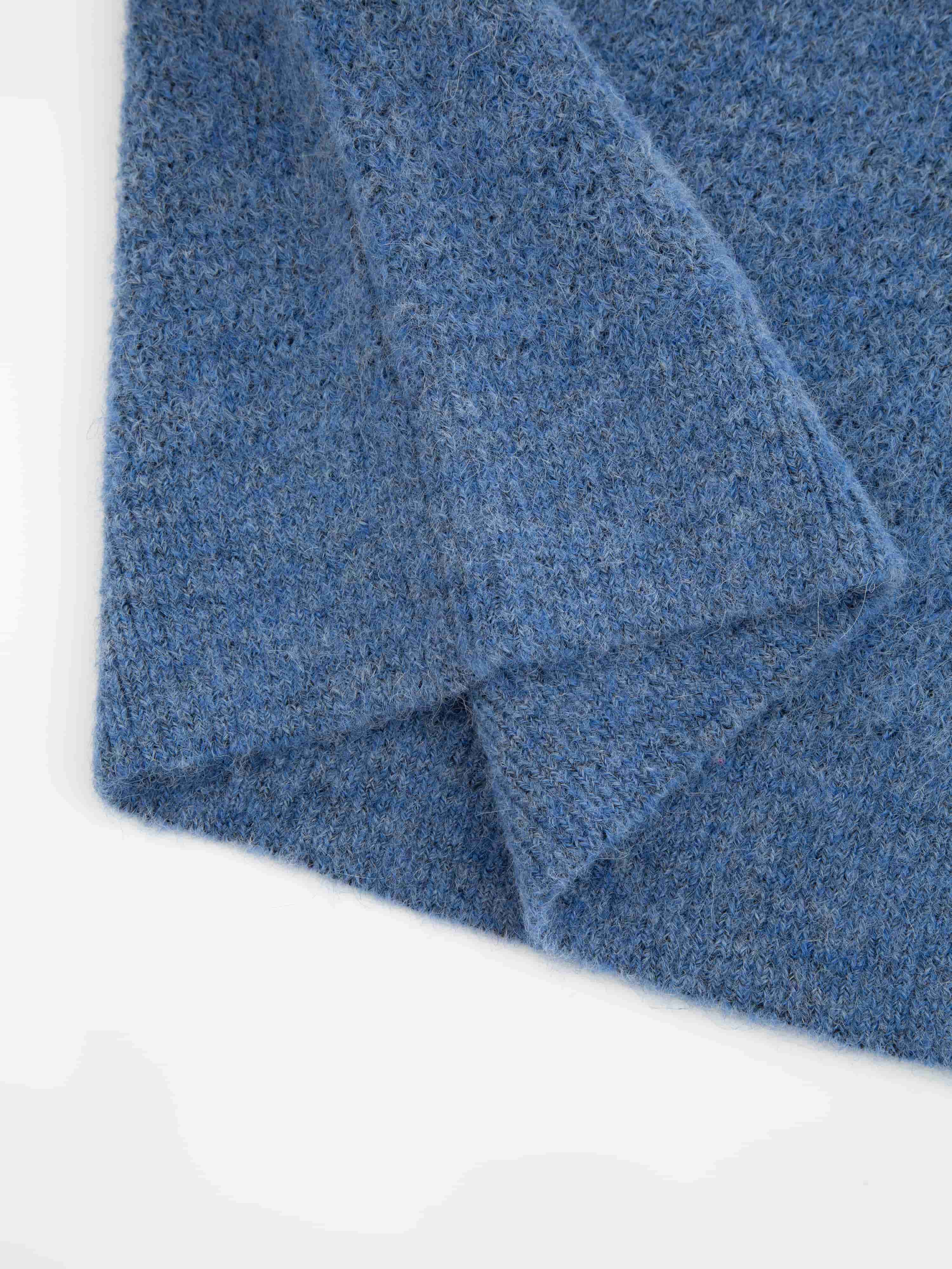 Loen Alpaca Wool Knit Sweater Blue Wave