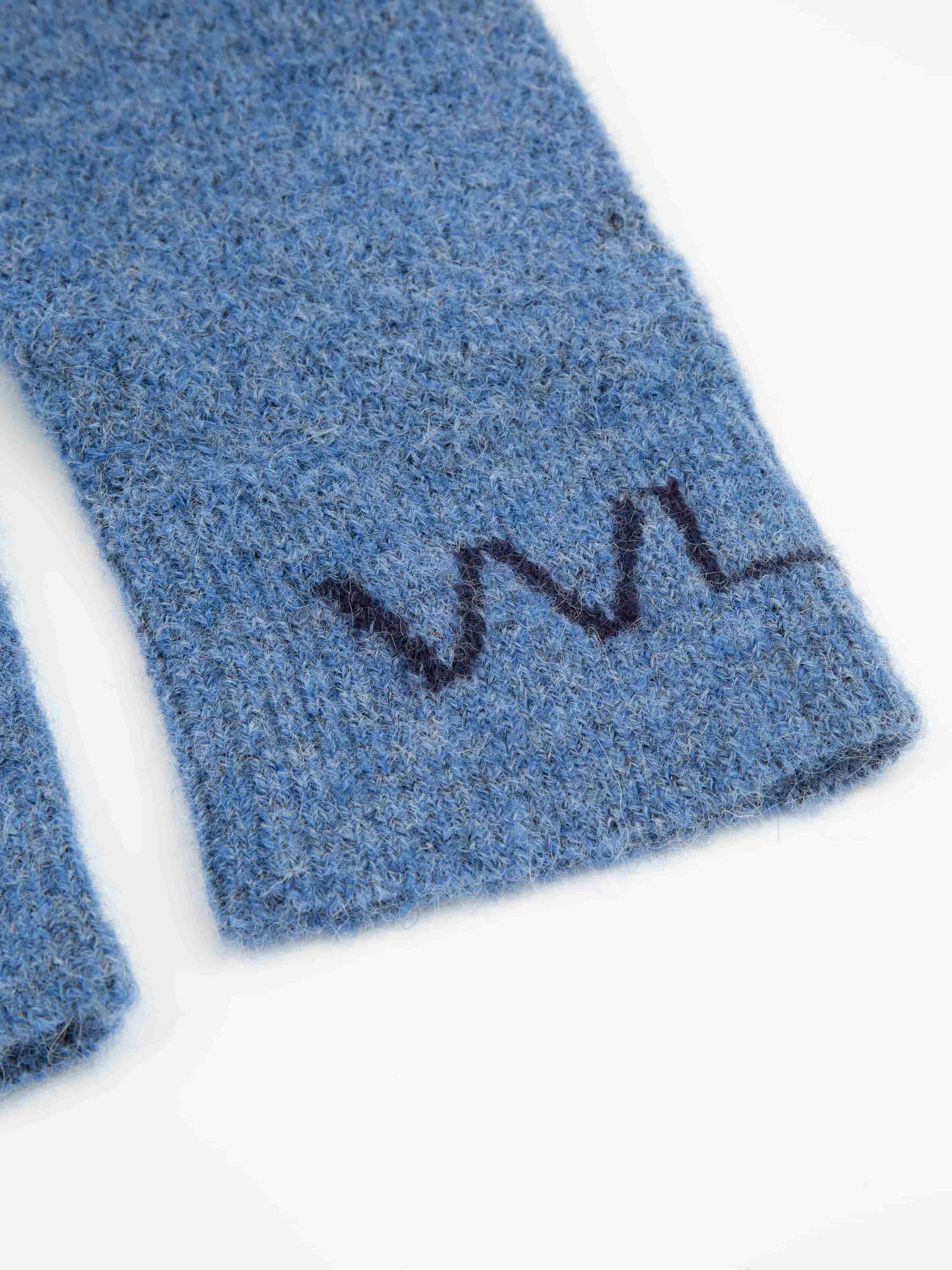 Loen Alpaca Wool Knit Sweater Blue Wave