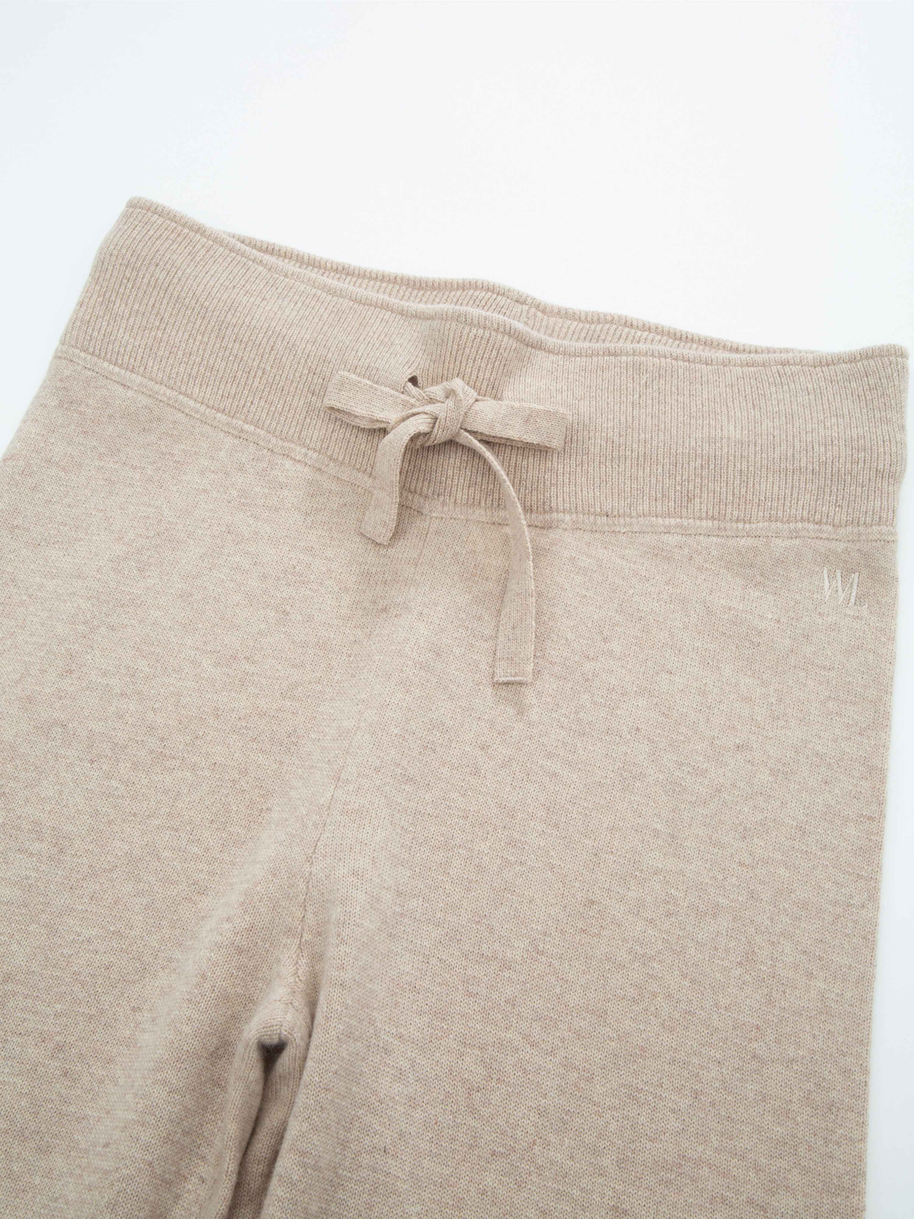 Veslepiggen Knitted Wool Pant  Stone Beige