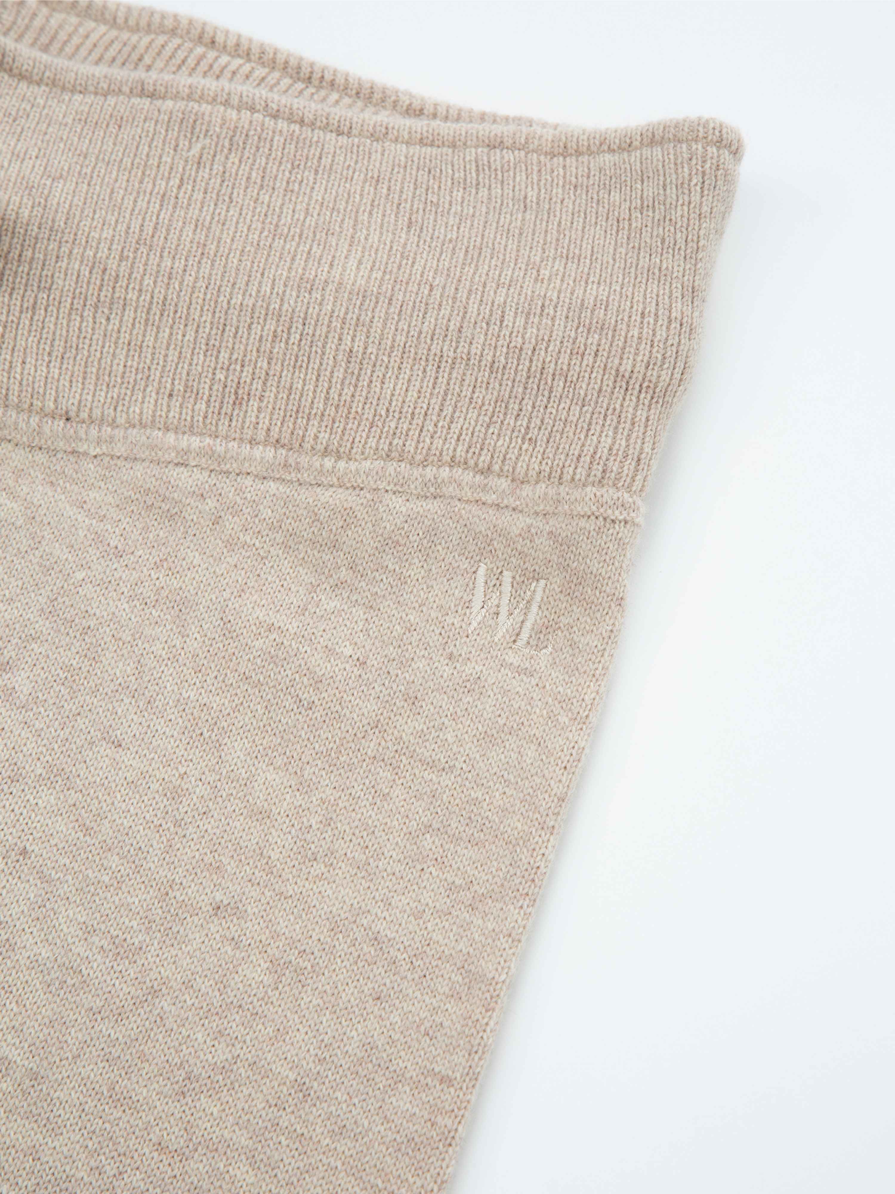 Veslepiggen Knitted Wool Pant  Stone Beige