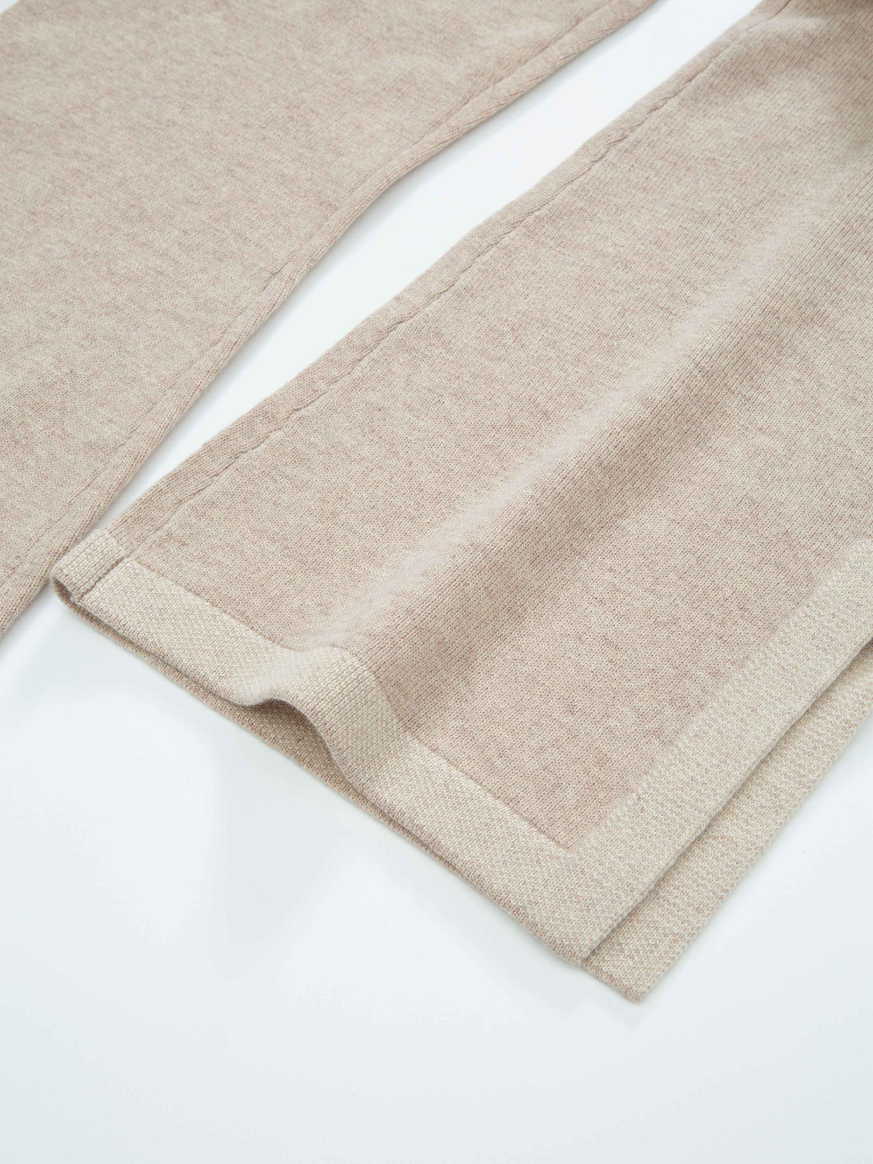 Veslepiggen Knitted Wool Pant  Stone Beige