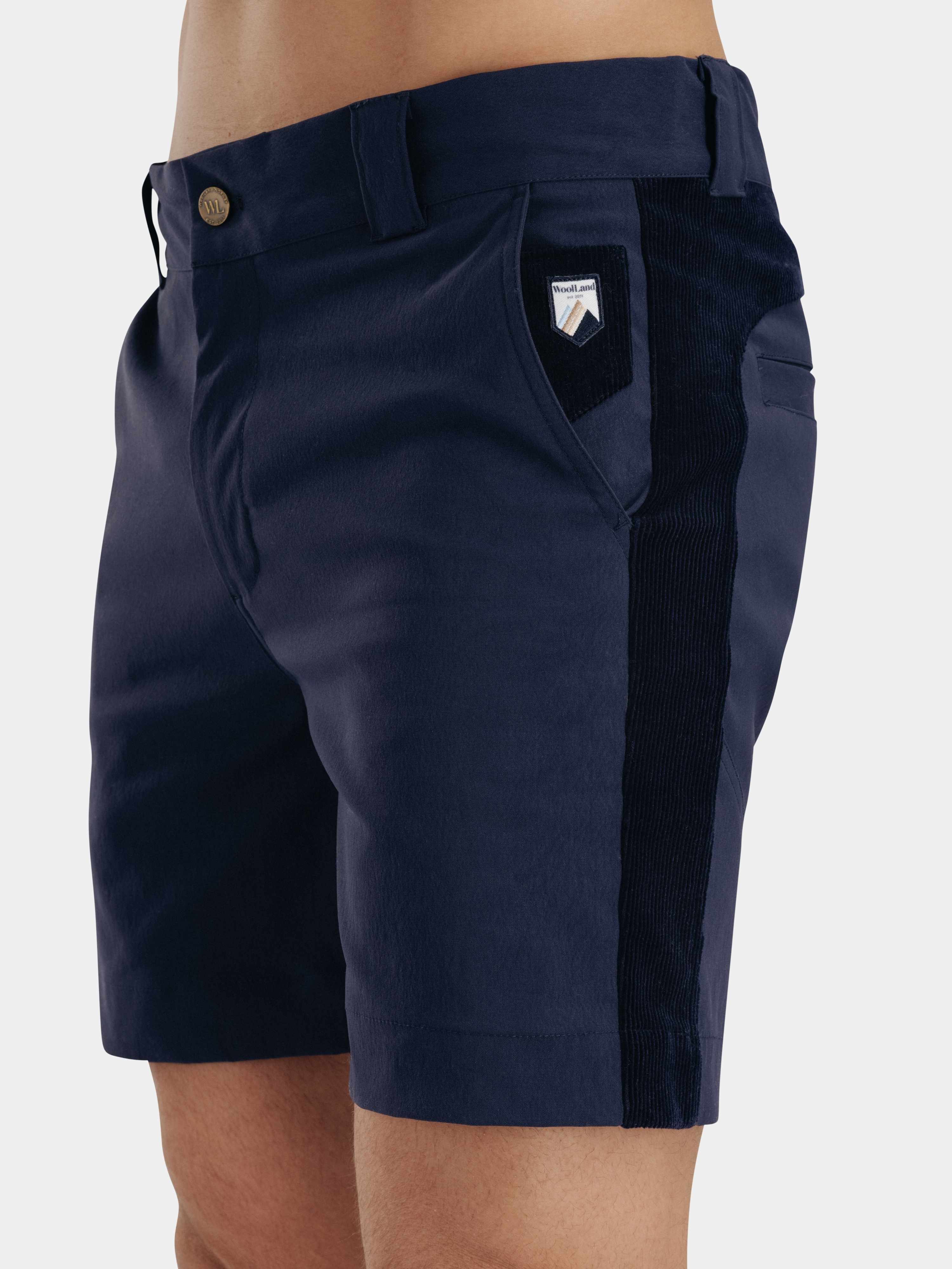 Romsdalseggen Courderoy Shorts Blue Ink