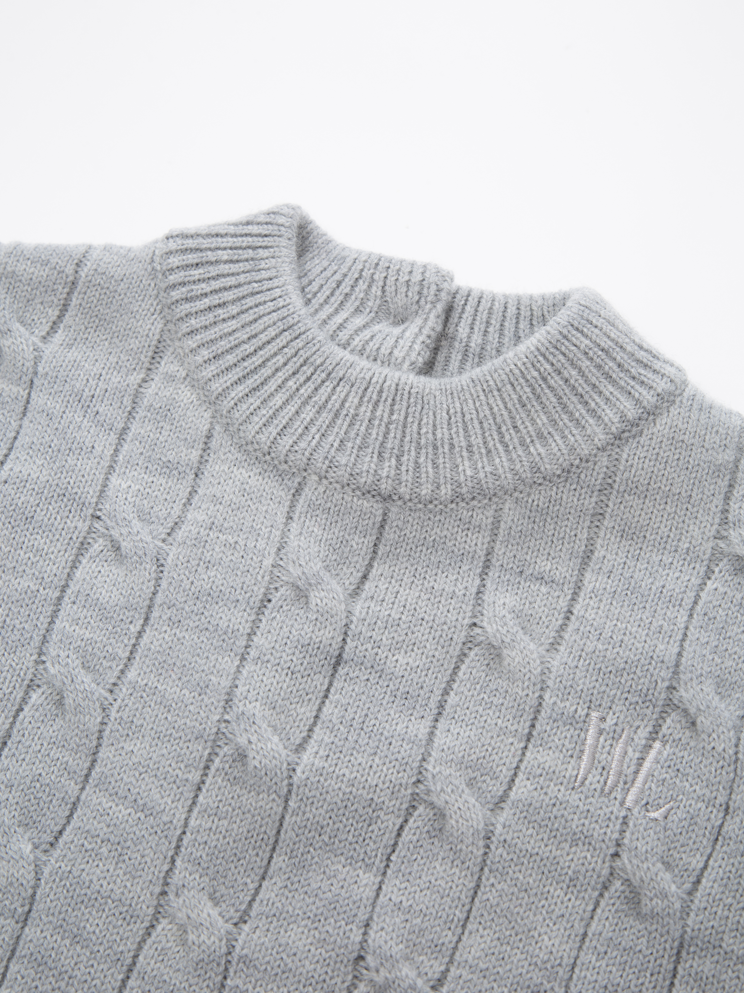 Bitihorn Ulldress 0-3 år Light Grey Melange