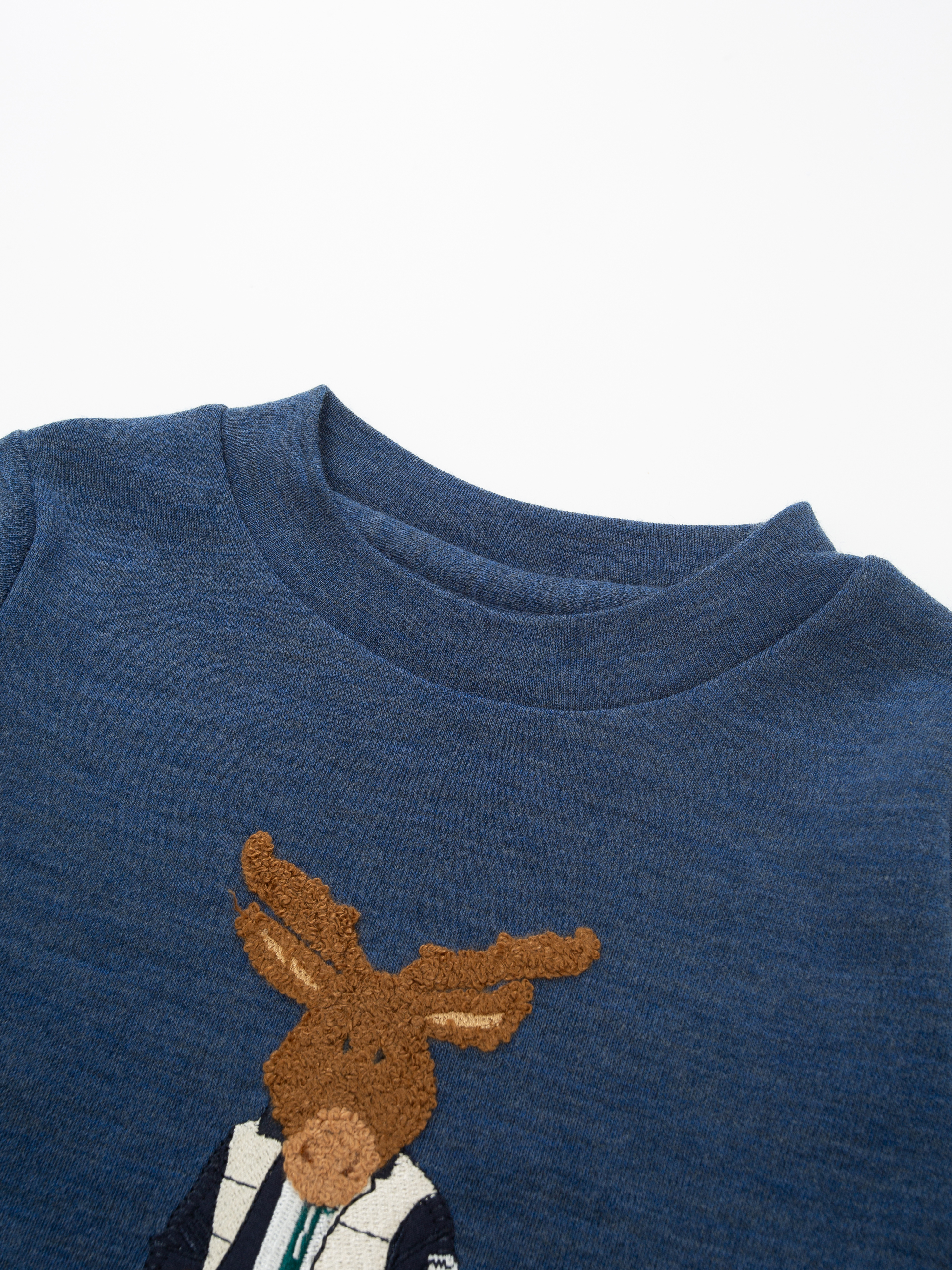 Harpefossen Merino Sweater Blue Ink Melange