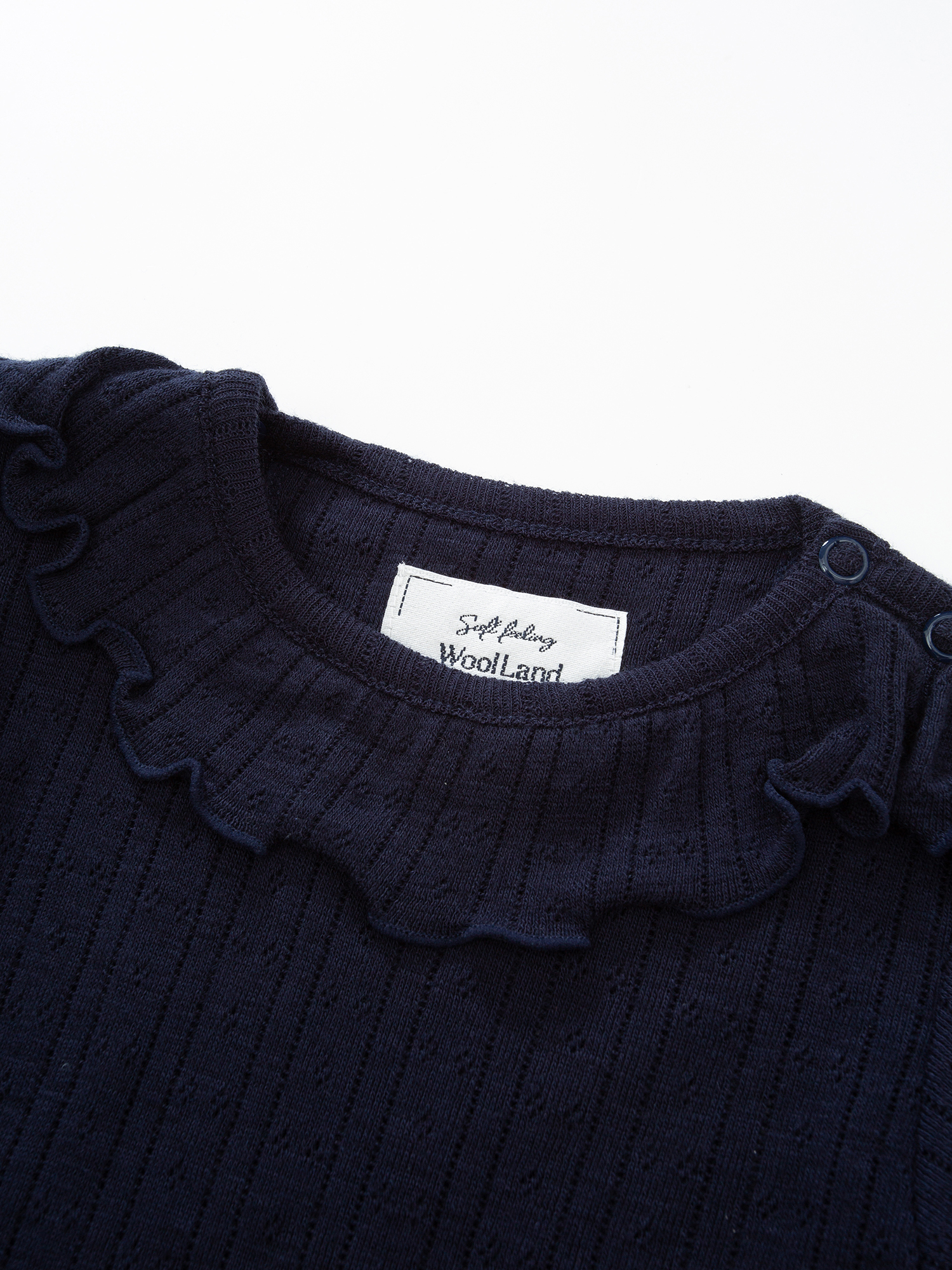 Visbretinden Pointelle Wool Body Blue