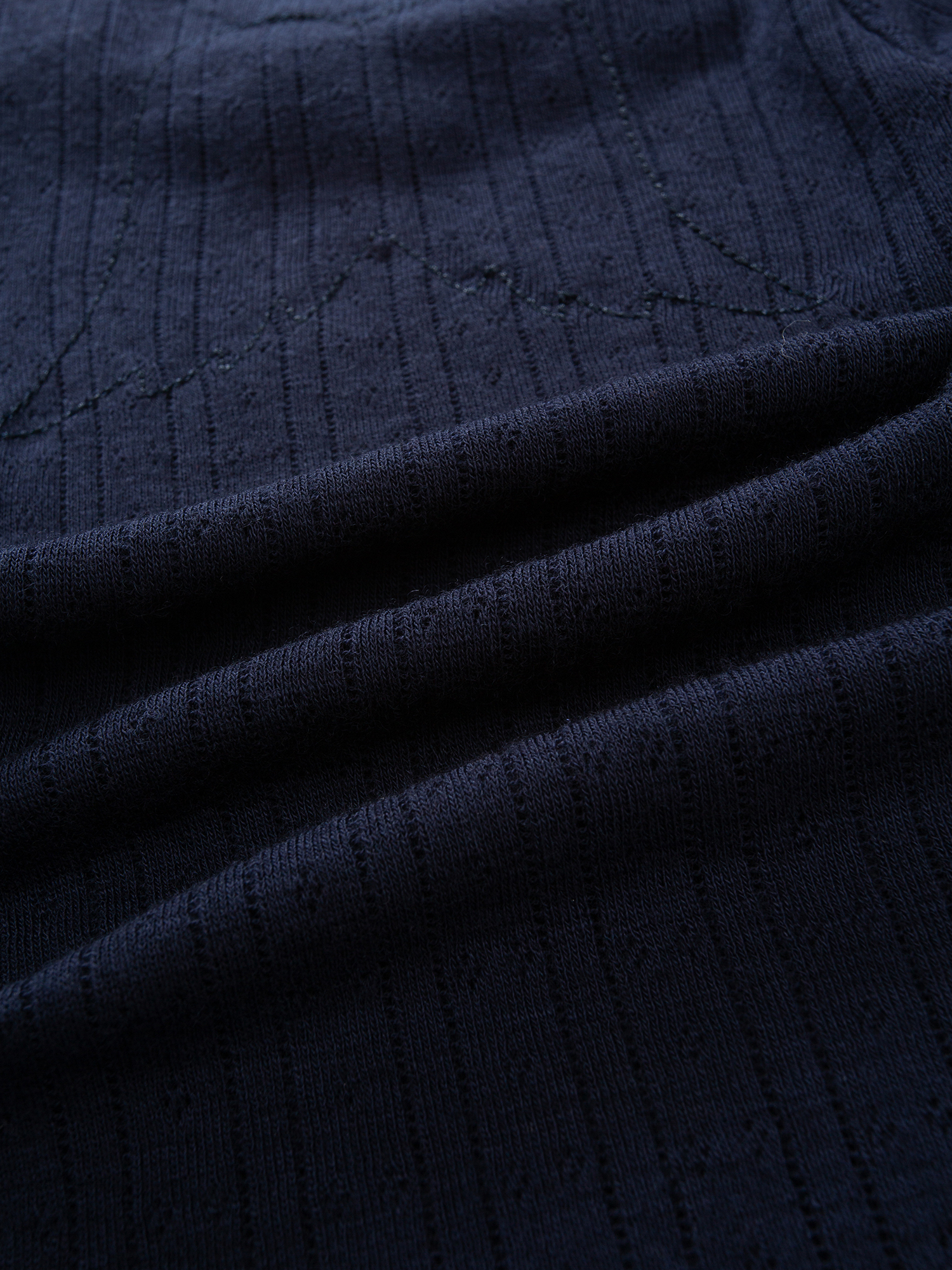 Visbretinden Pointelle Wool Body Blue