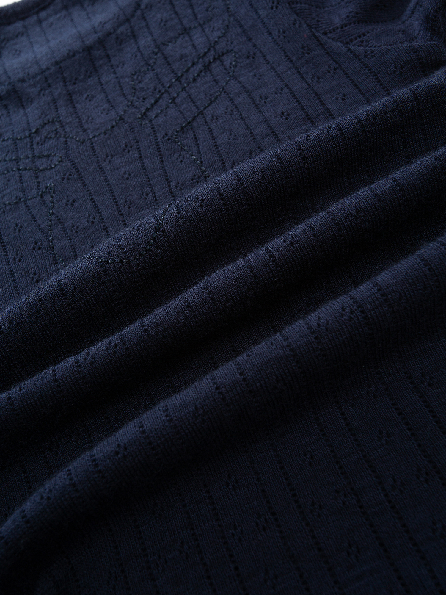 Visbretinden Pointelle Wool Body Blue