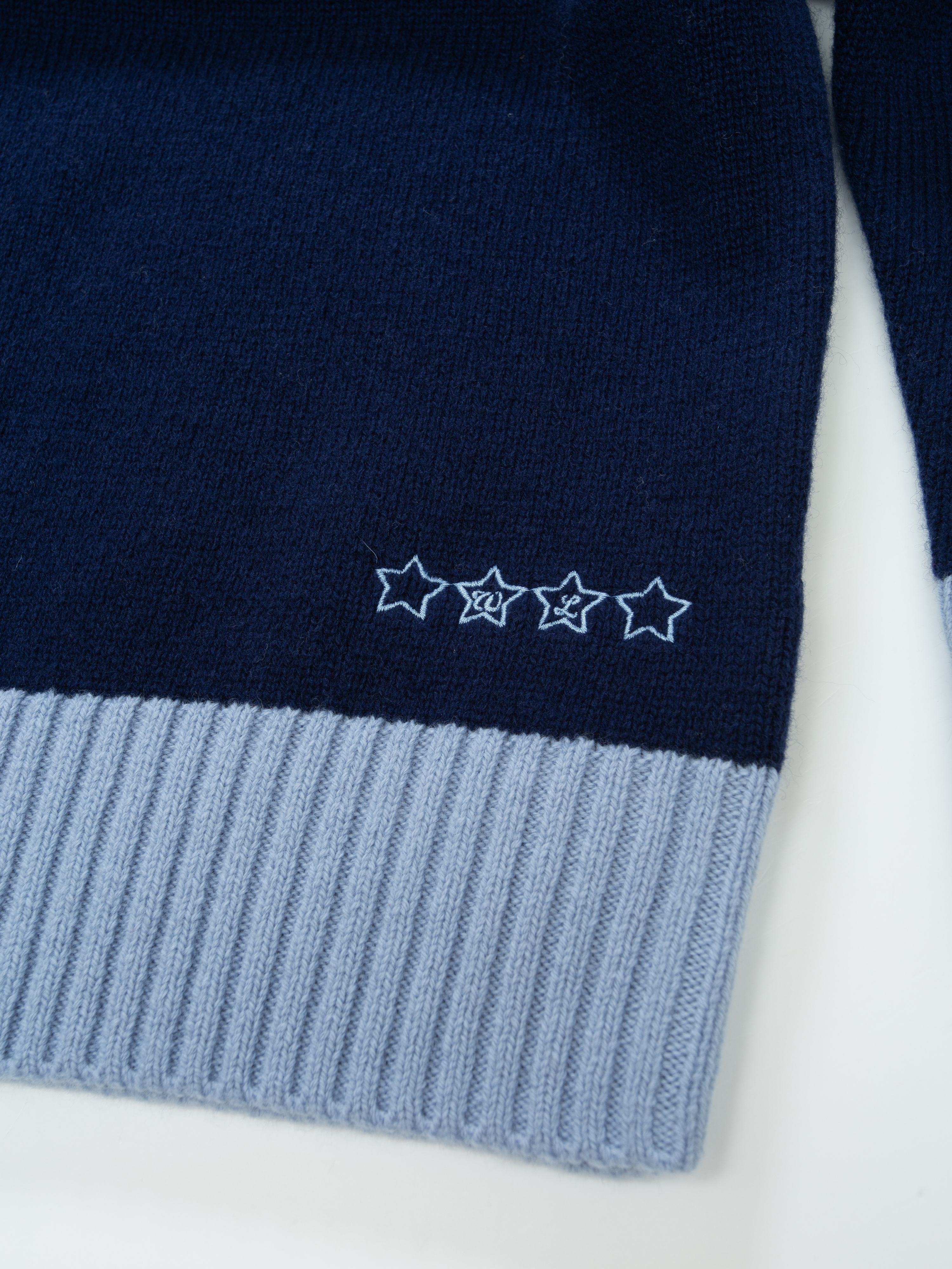 Eid Knitted Sweater Girl Dark Blue