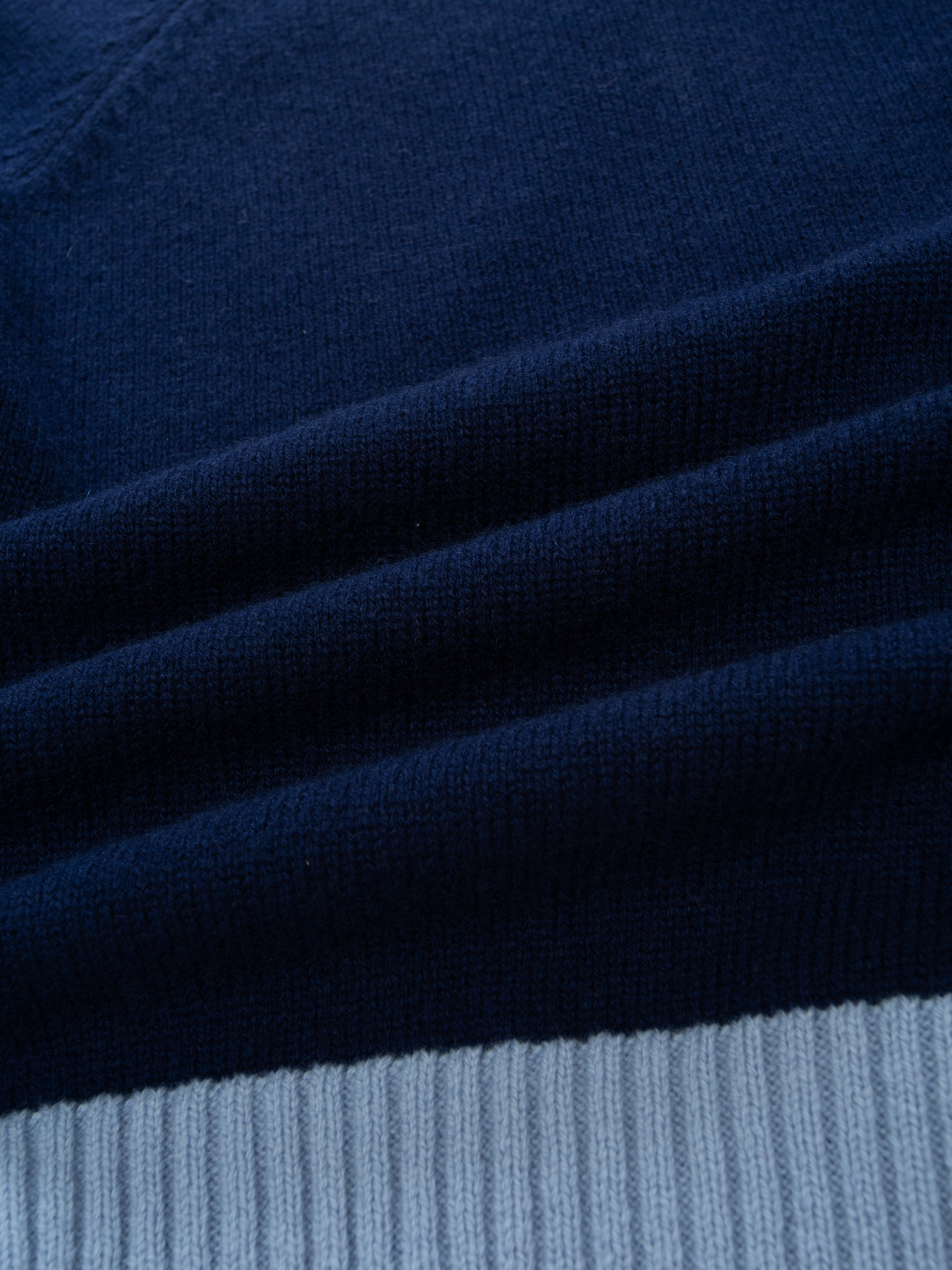 Eid Knitted Sweater Girl Dark Blue