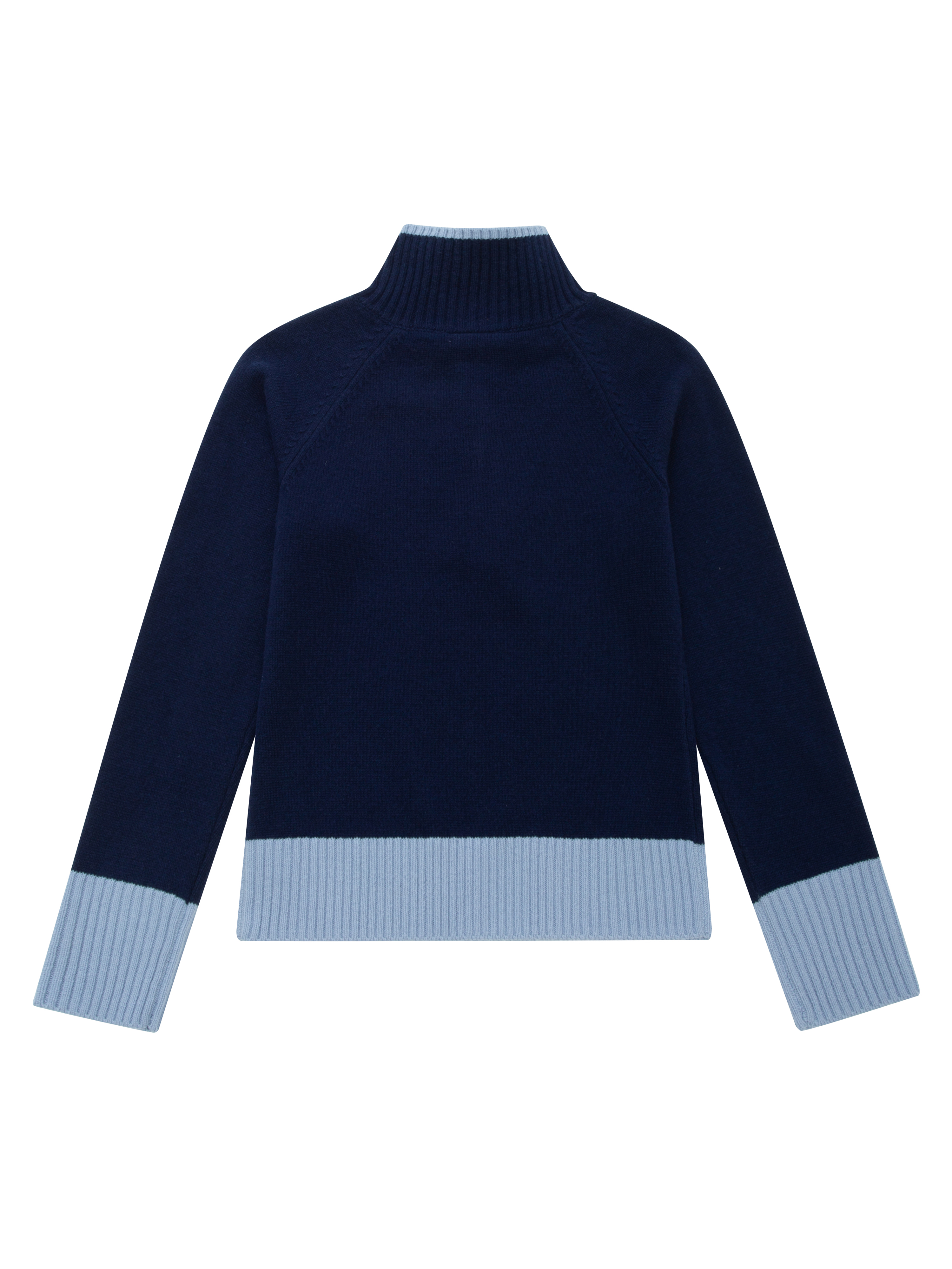 Eid Knitted Sweater Girl Dark Blue