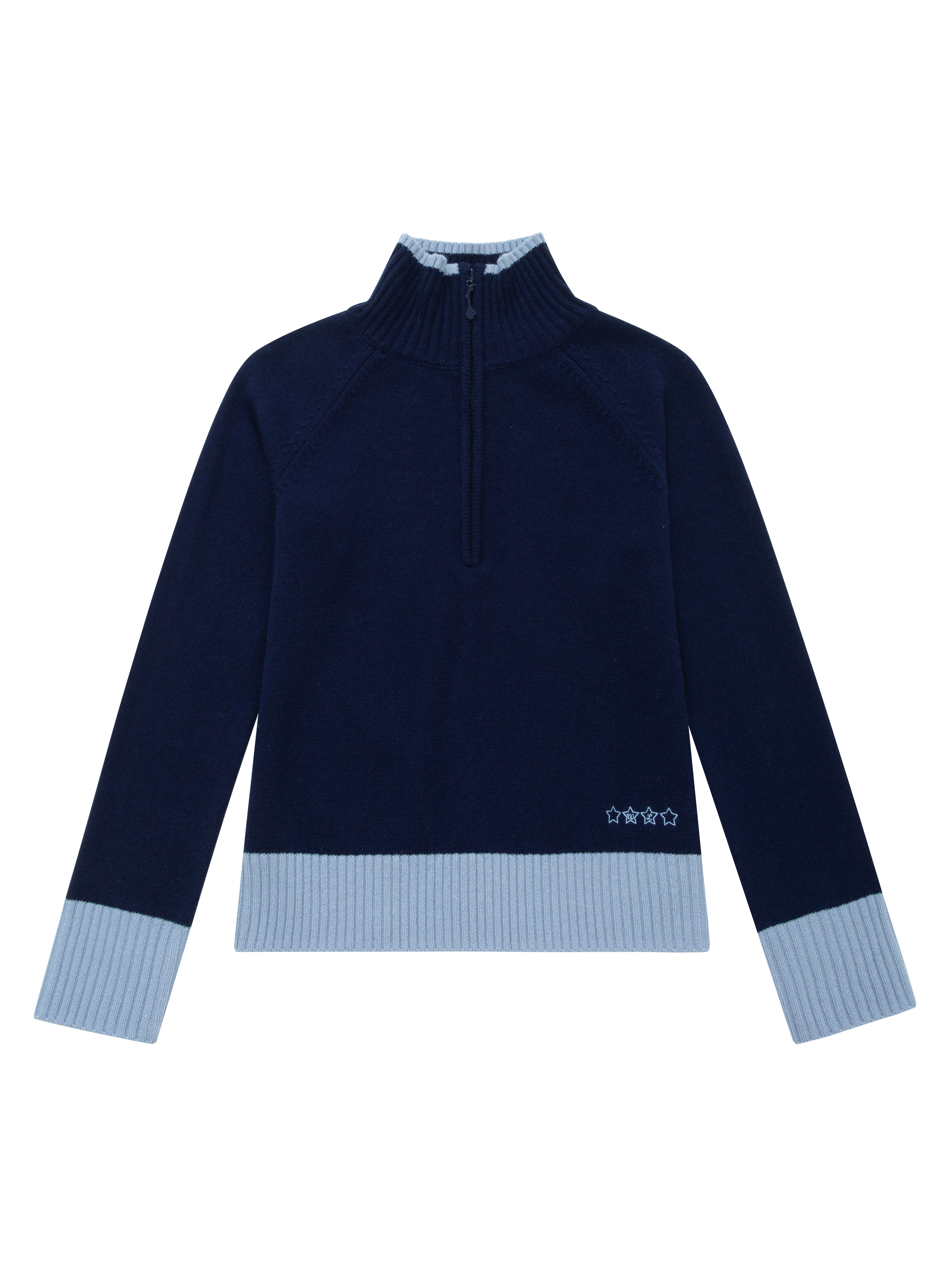 Eid Knitted Sweater Girl Dark Blue