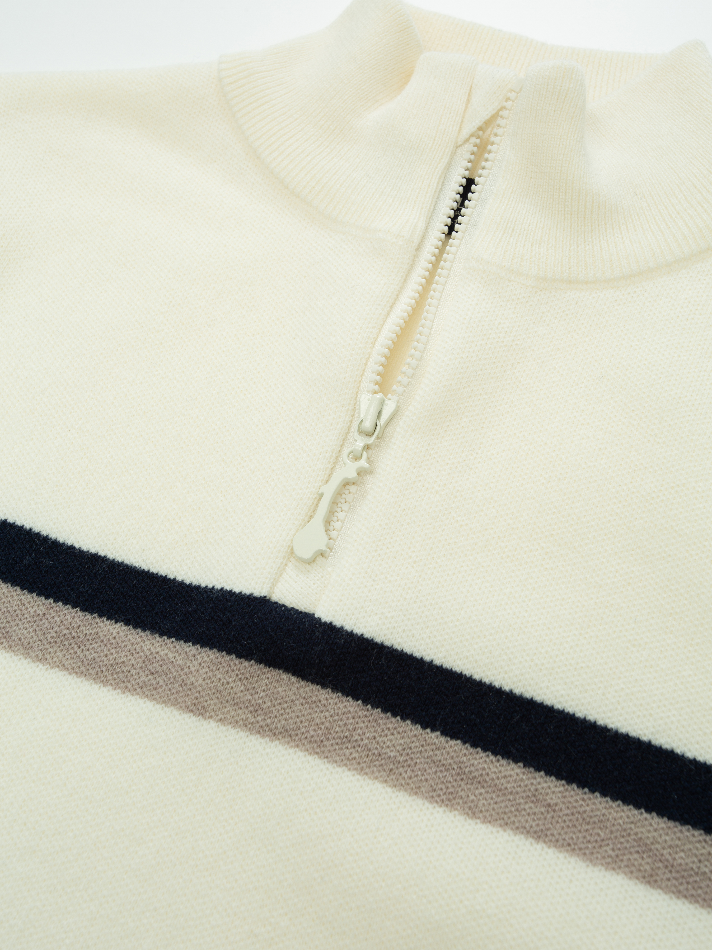 Hemsedal knitted half zip Kids Snow White