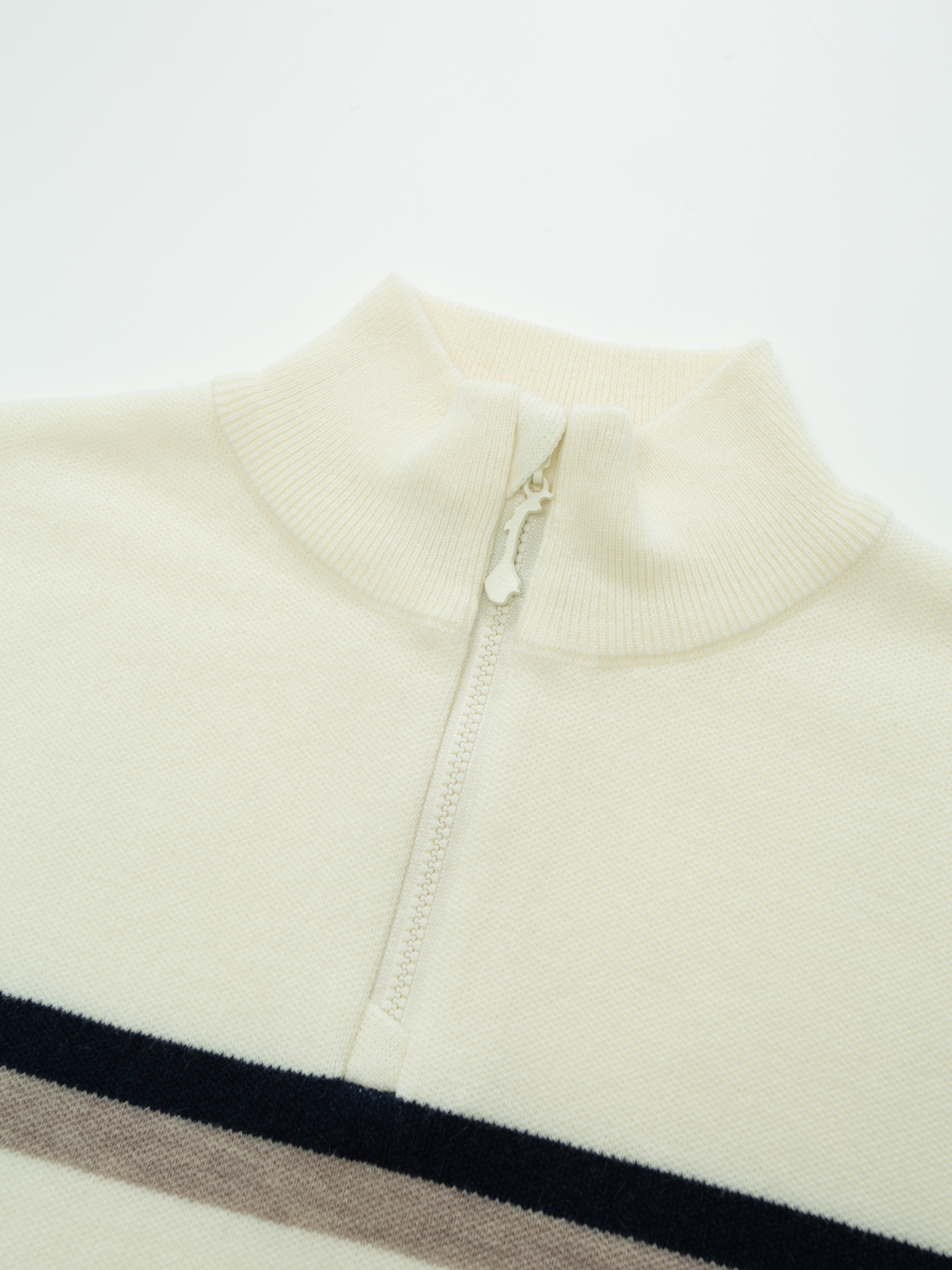 Hemsedal knitted half zip Kids Snow White