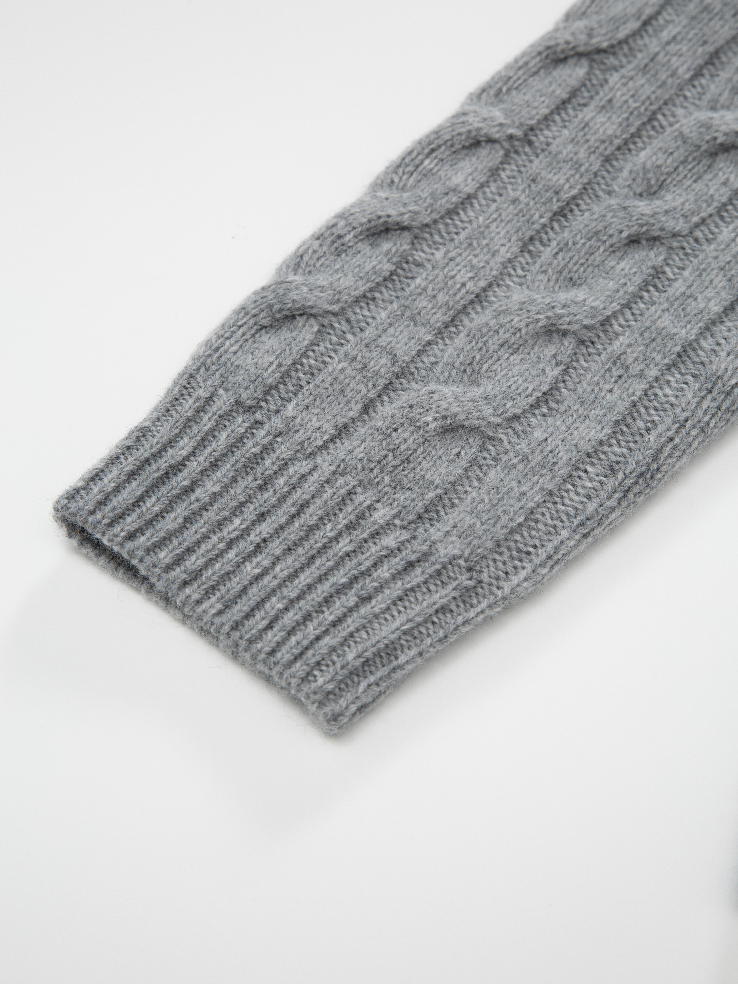 Kabelvåg Half-zip Wool Sweater  Grey Melange