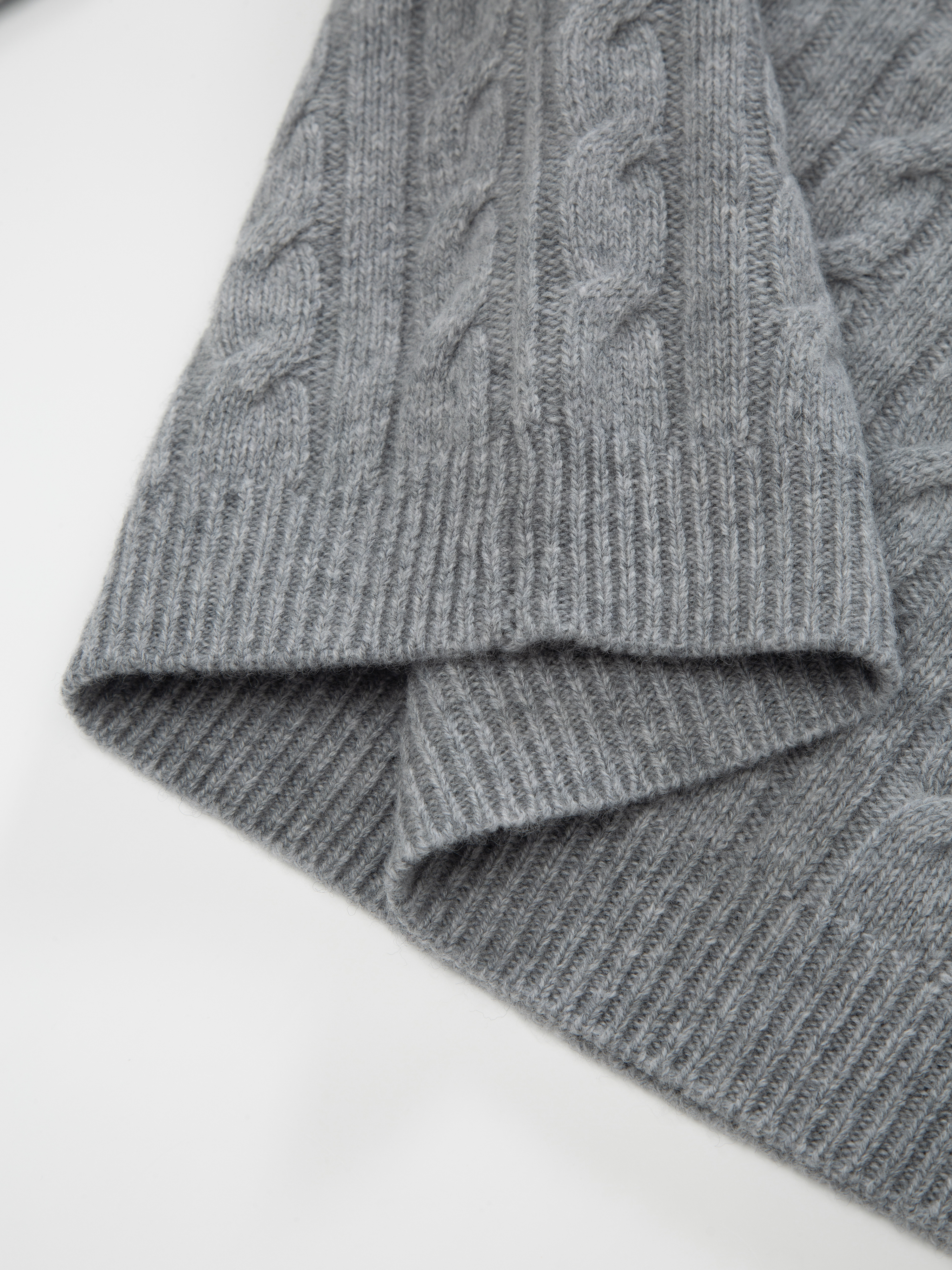 Kabelvåg Half-zip Wool Sweater  Grey Melange