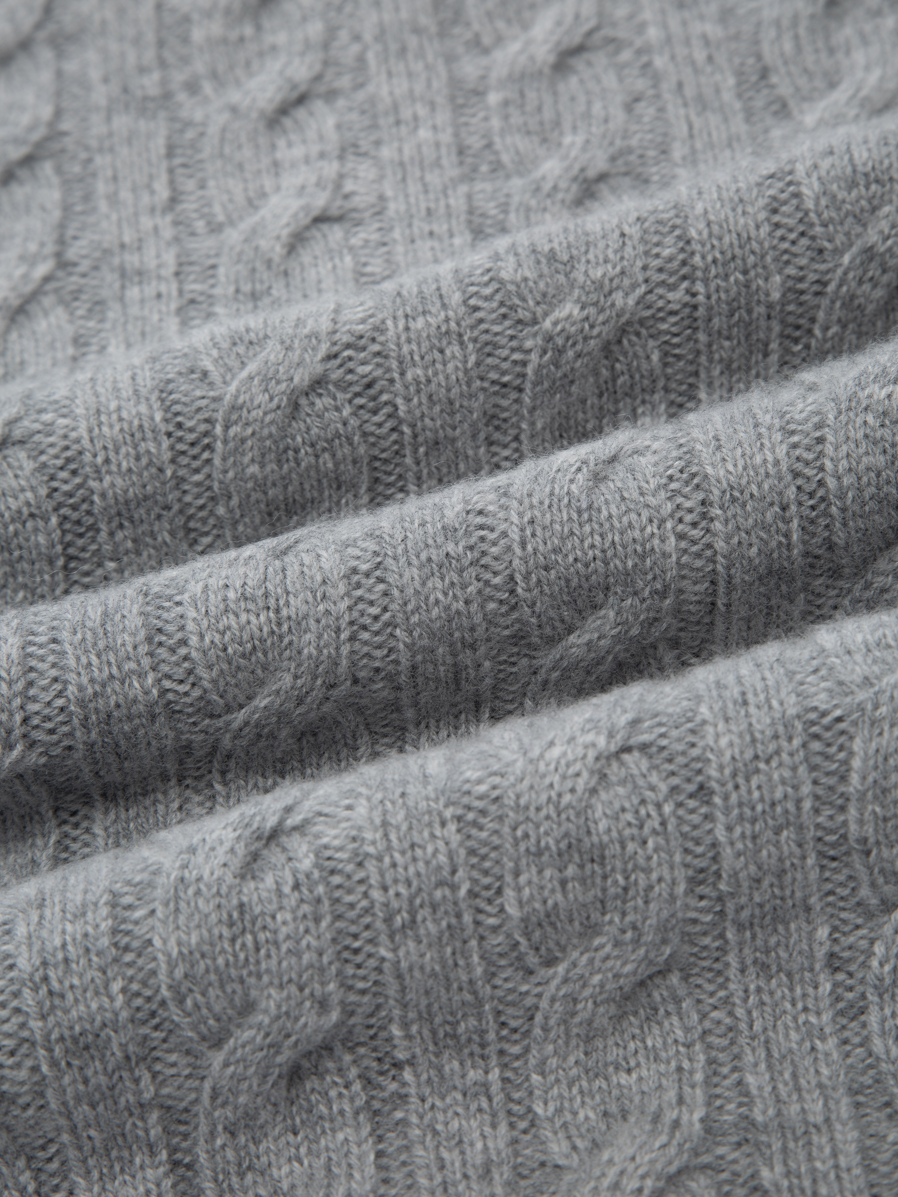 Kabelvåg Half-zip Wool Sweater  Grey Melange