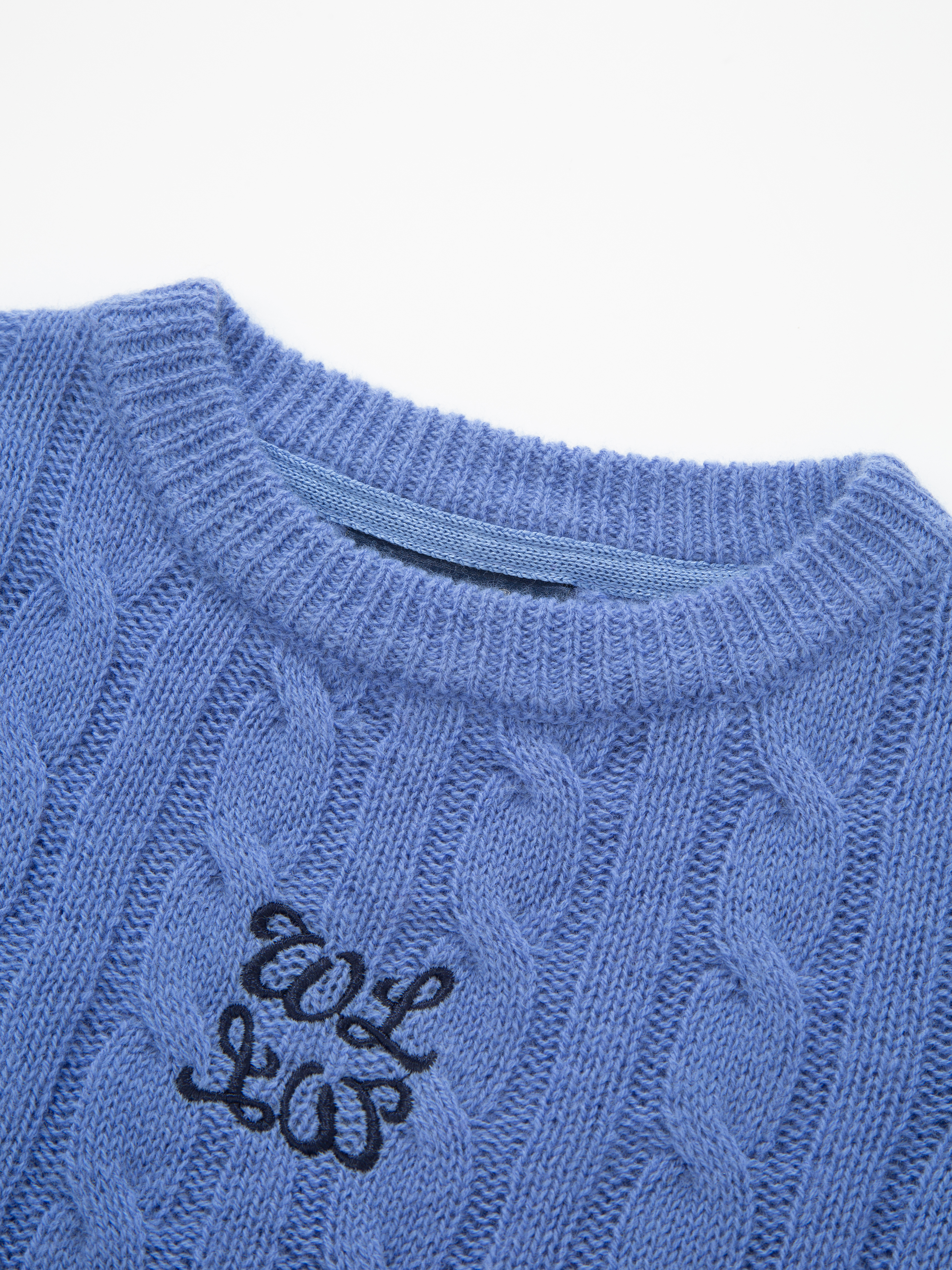 Kabelvåg Half-zip Knitted Sweater Cornflower