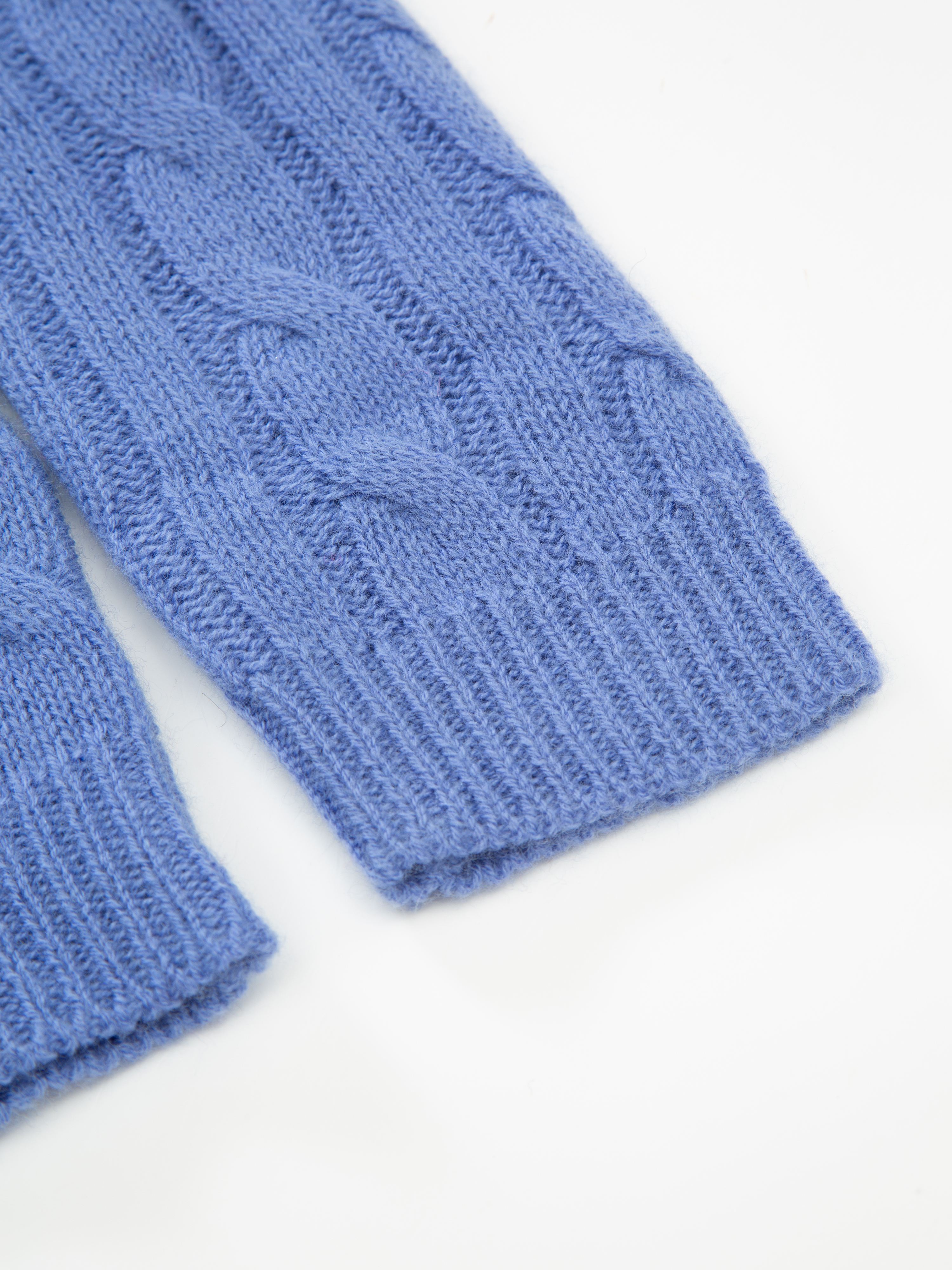 Kabelvåg Half-zip Knitted Sweater Cornflower