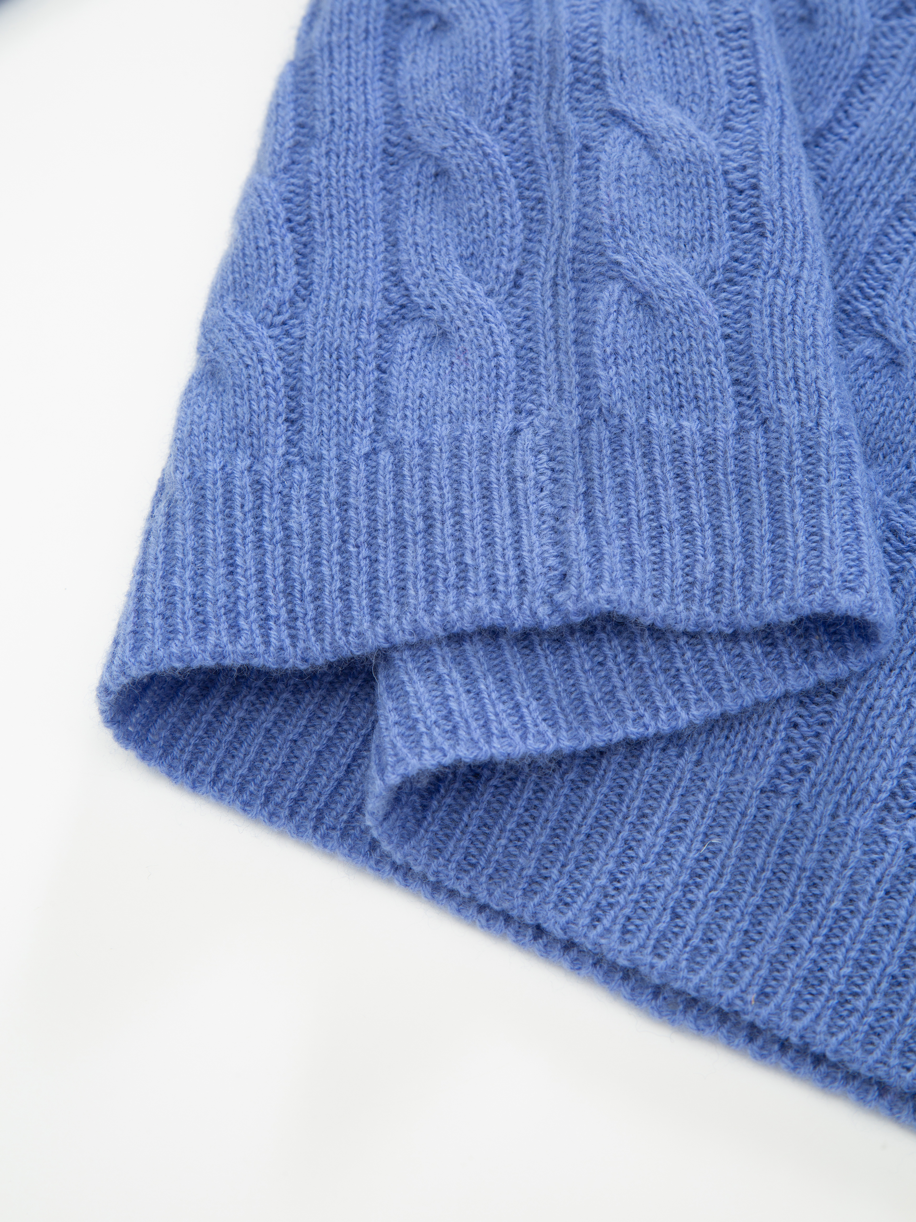 Kabelvåg Half-zip Knitted Sweater Cornflower