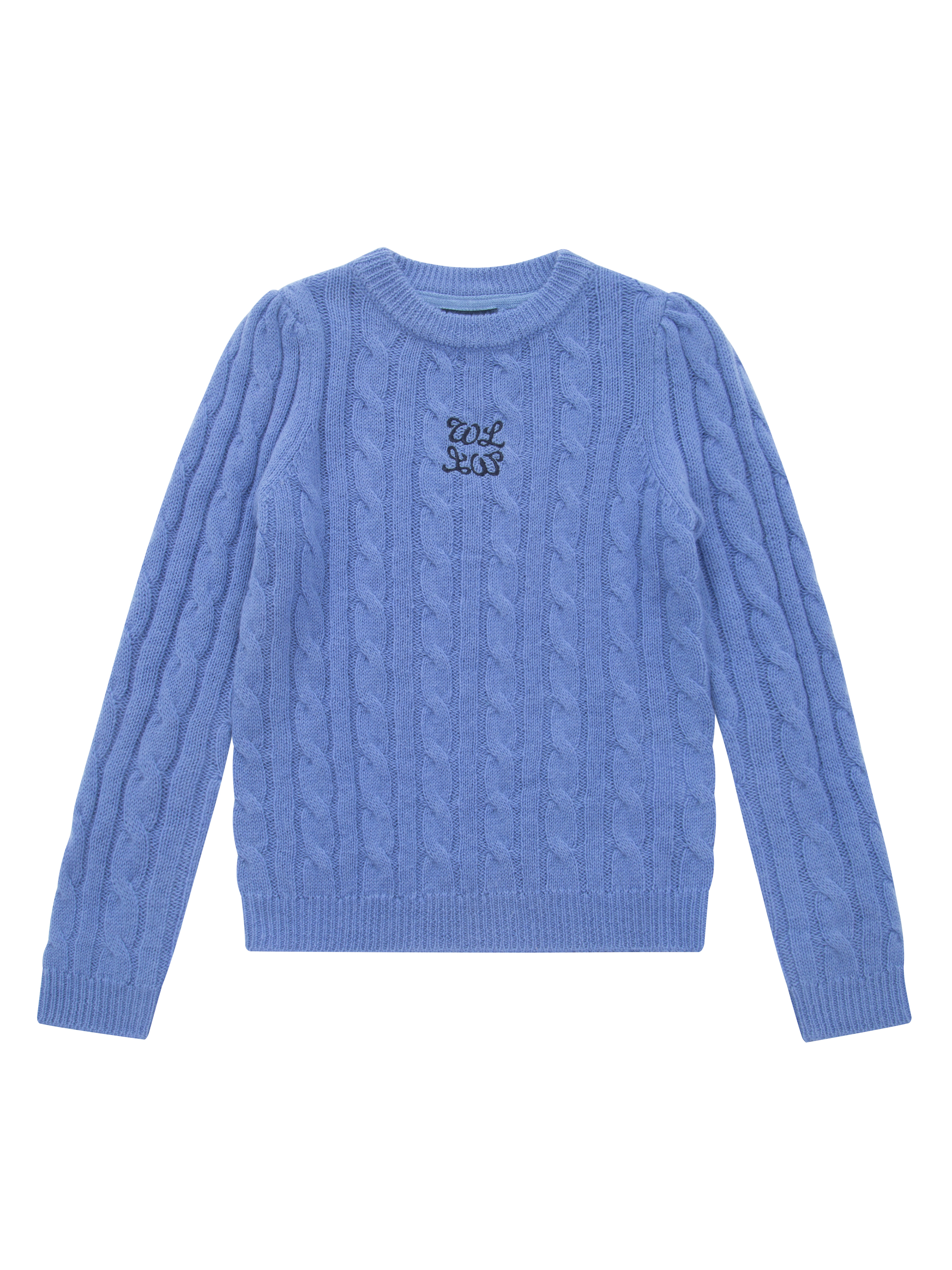 Kabelvåg Half-zip Knitted Sweater Cornflower