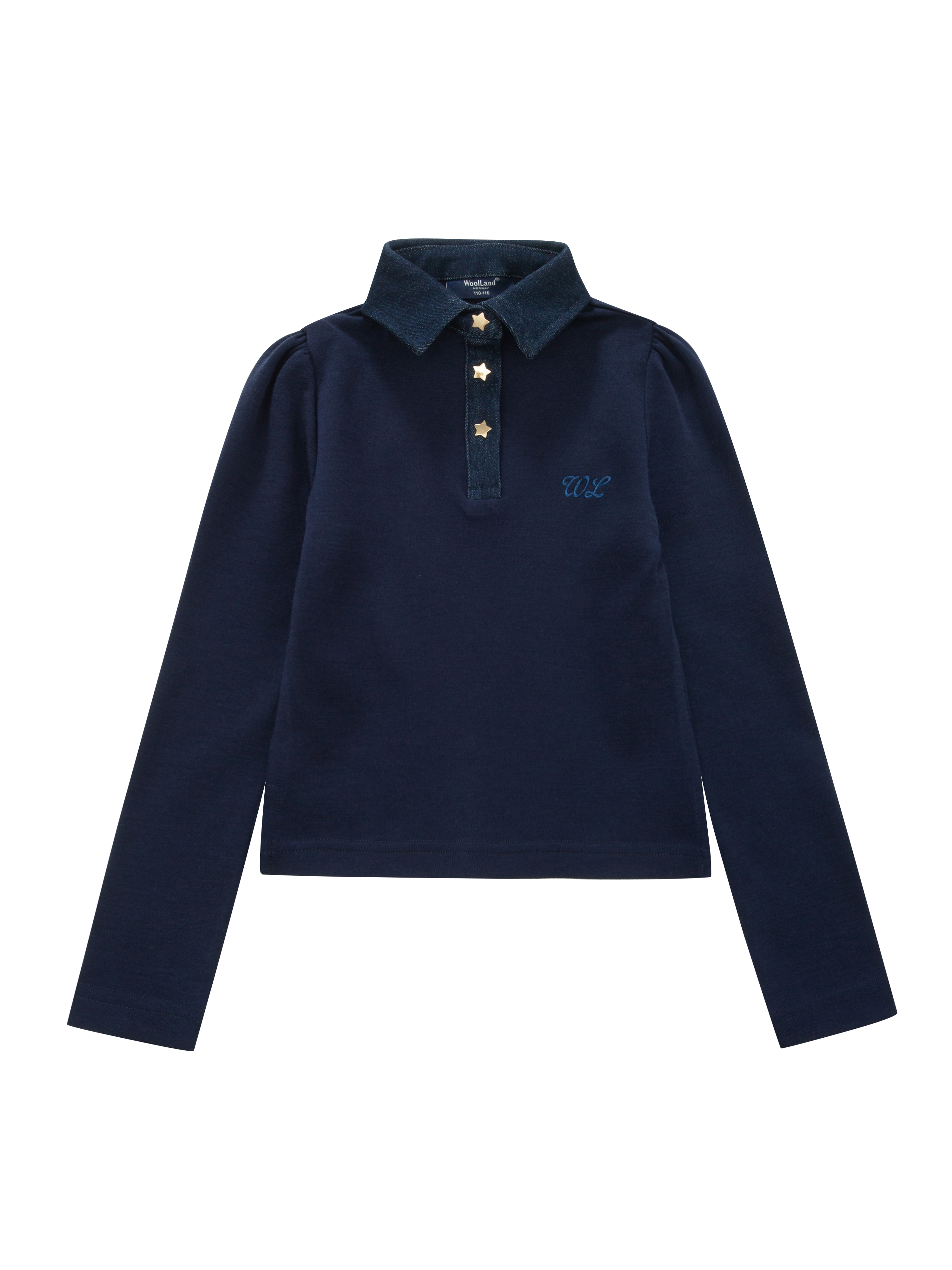 Kvinesdal Wool Polo Sweater Blue Ink
