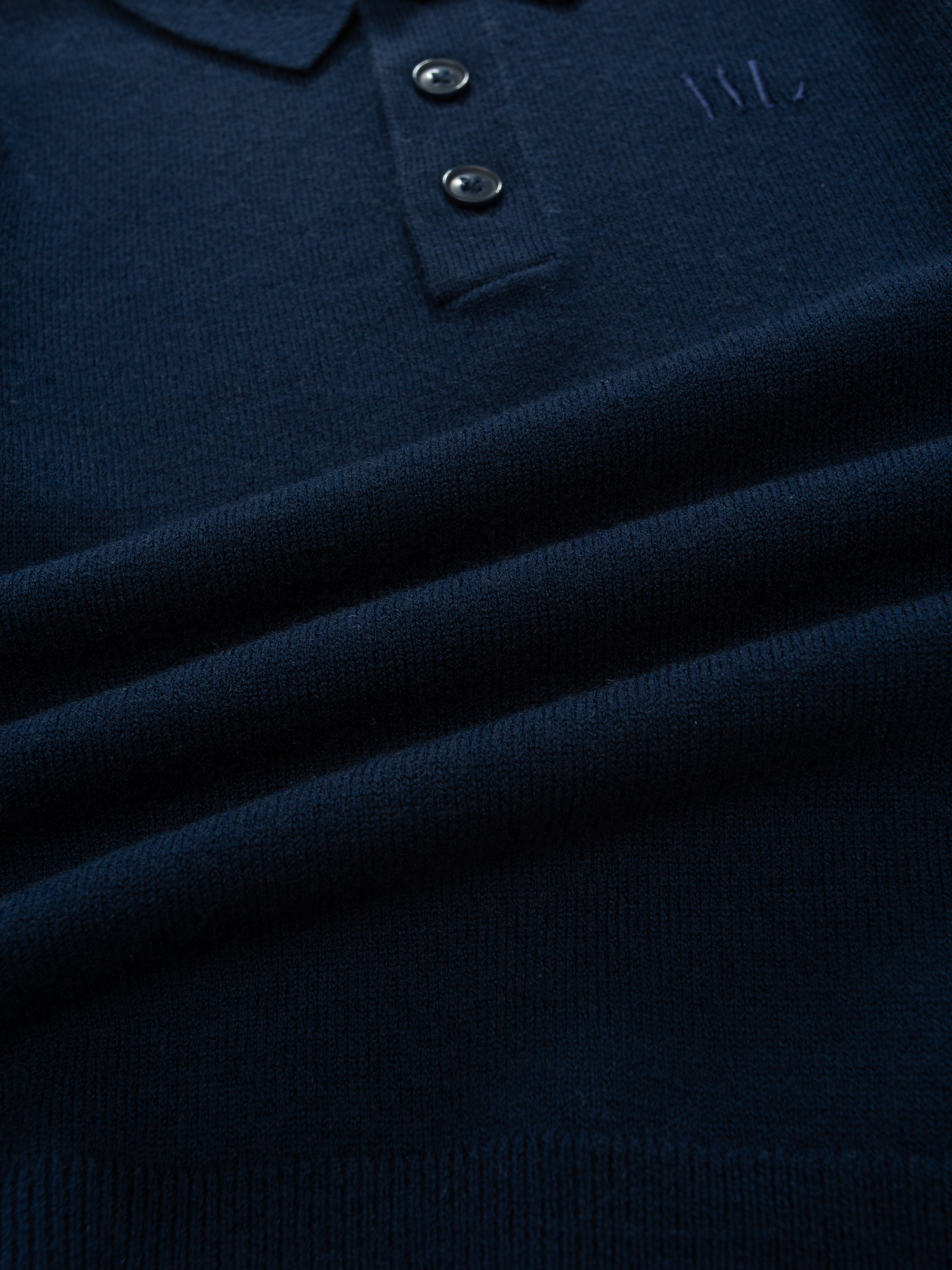 Molde Polo Sweater Dark Blue