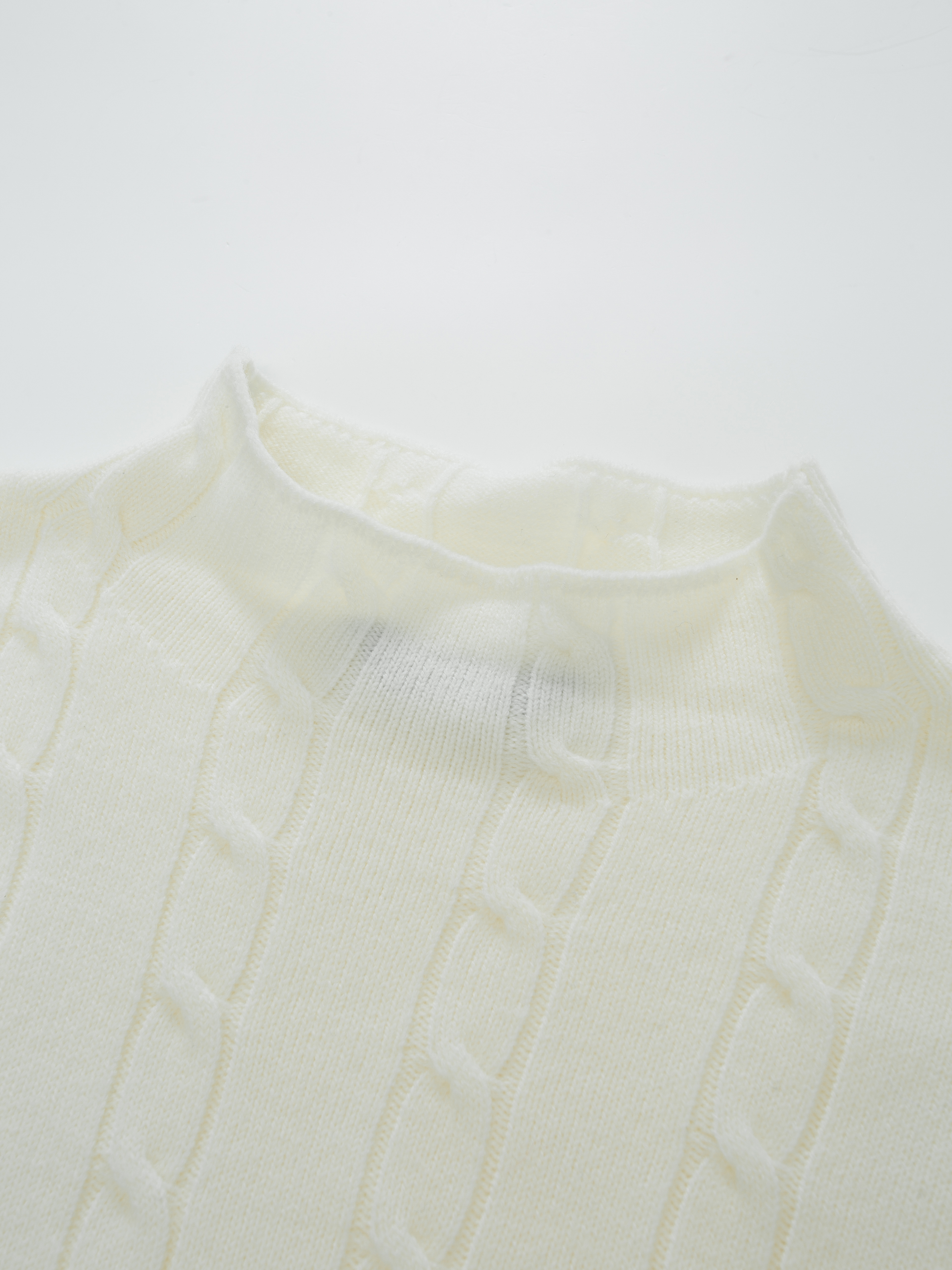 Bitihorn Knitted Cable Sweater  Snow White