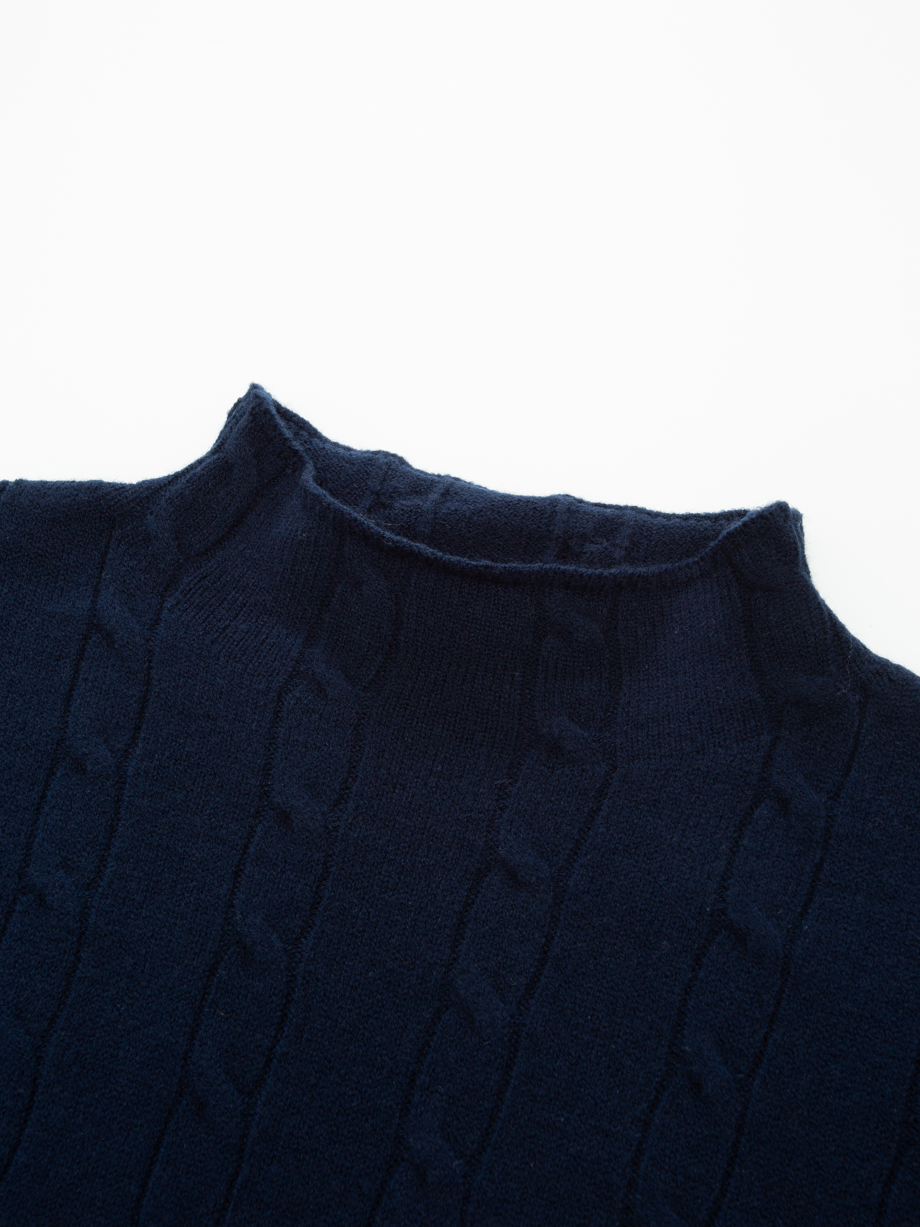 Bitihorn Knitted Cable Sweater  Dark Blue