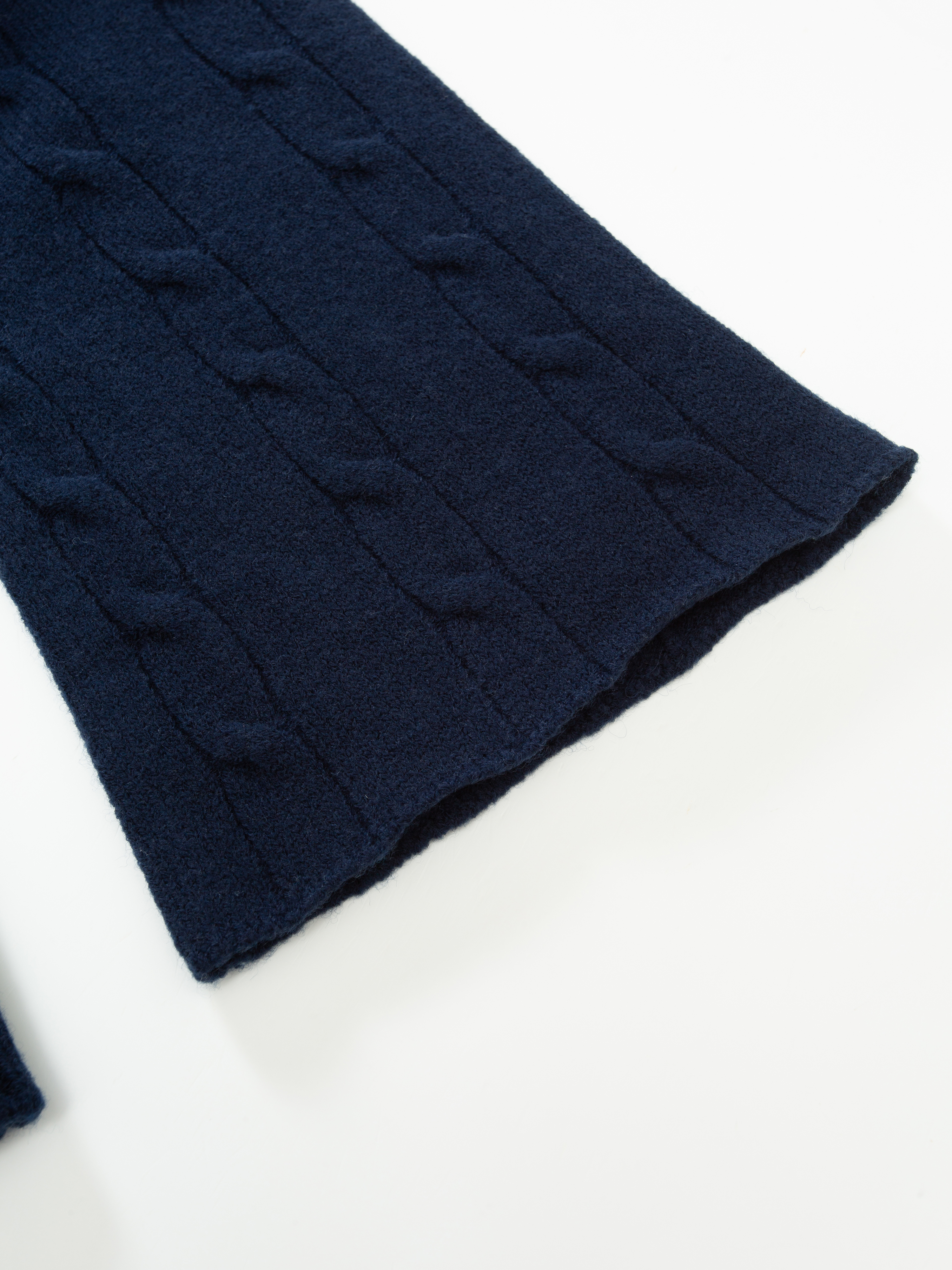 Bitihorn Knitted Cable Sweater  Dark Blue
