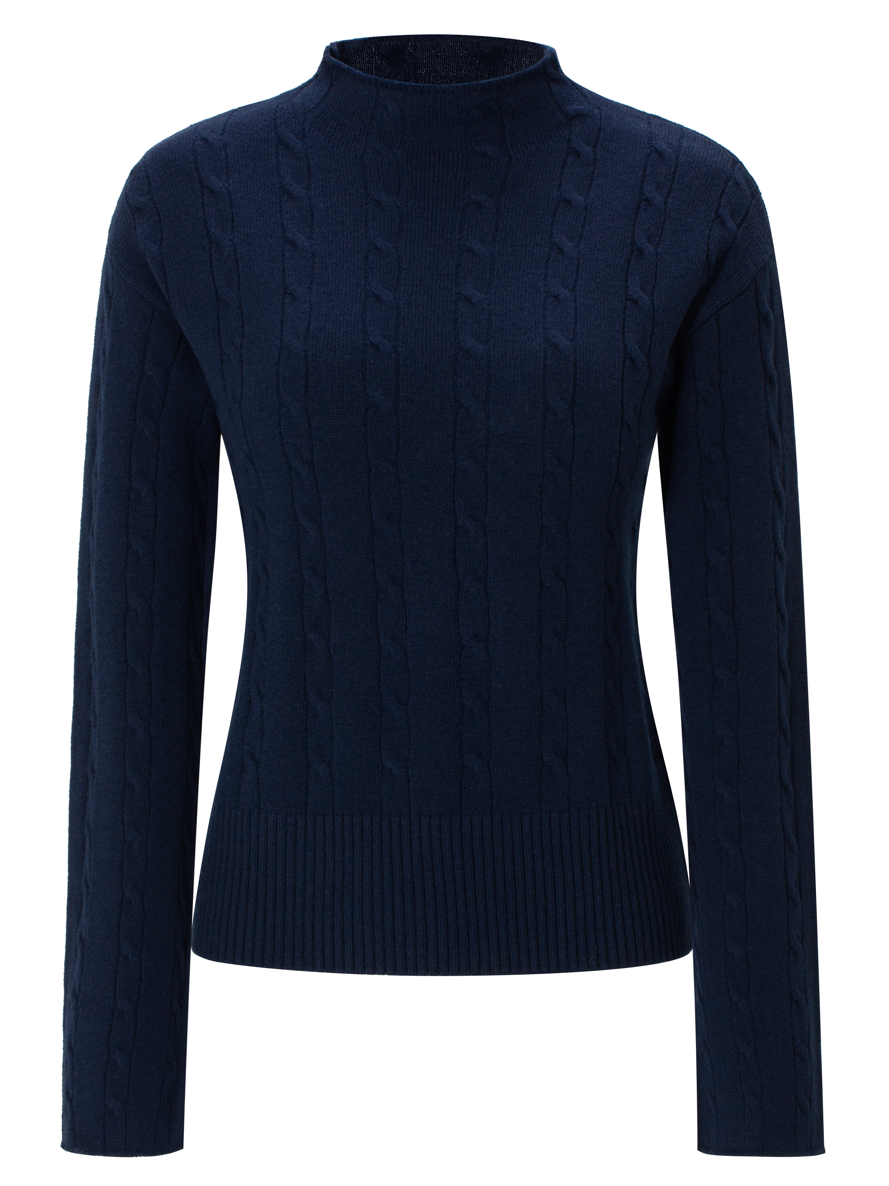 Bitihorn Knitted Cable Sweater  Dark Blue