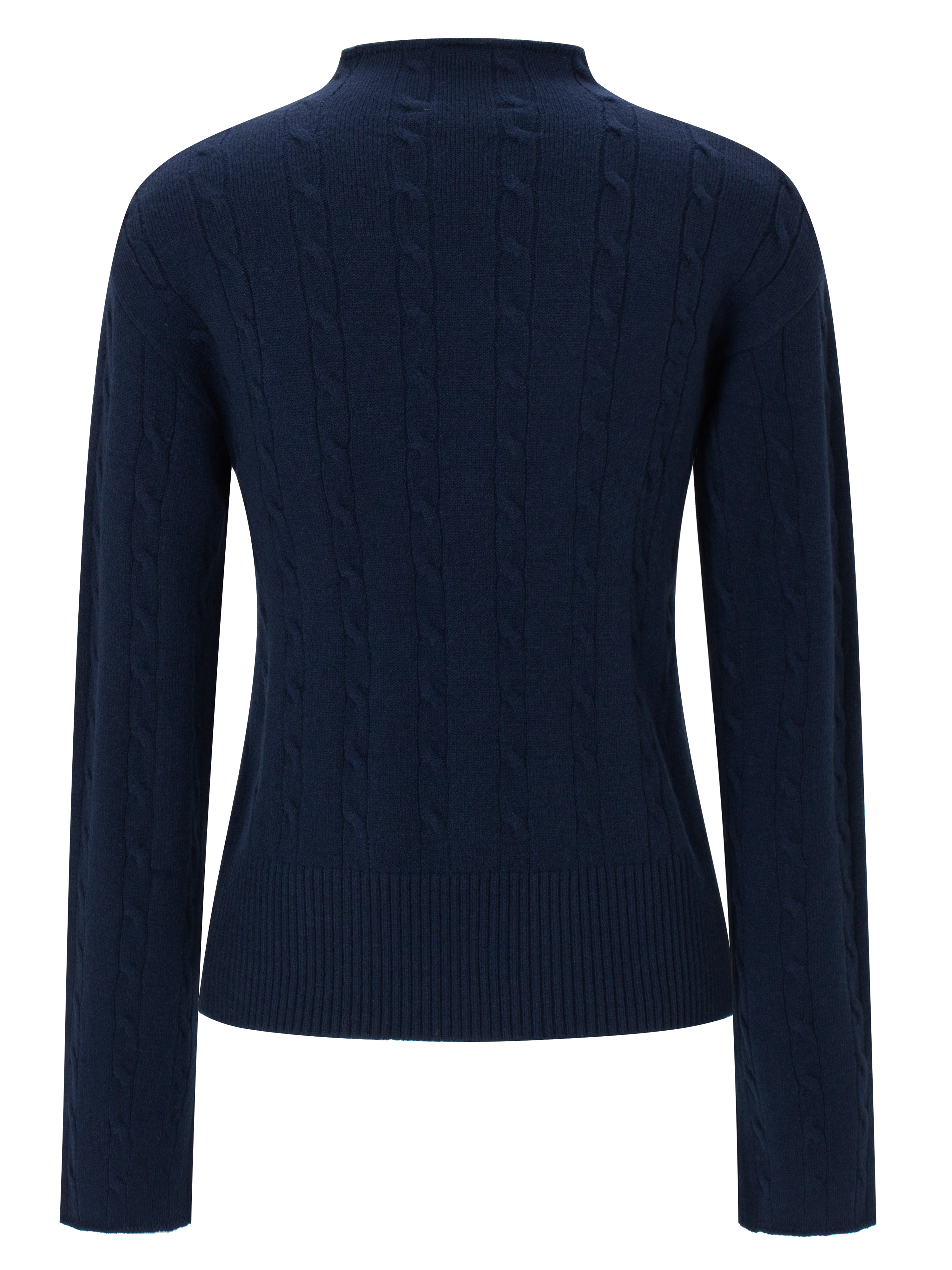 Bitihorn Knitted Cable Sweater  Dark Blue